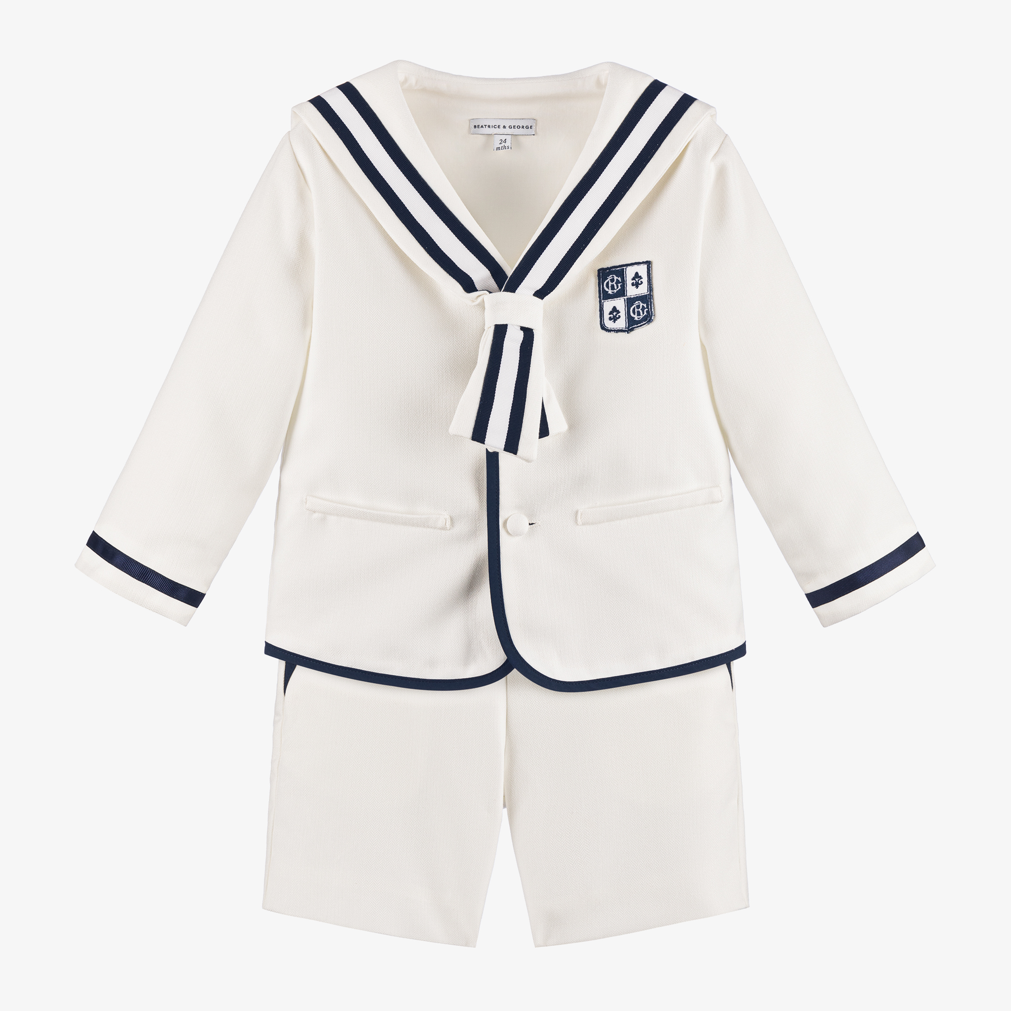 Short De Sport George Pour Garçon (6-7 Ans) – Bleu, Coton, Style Survêtement