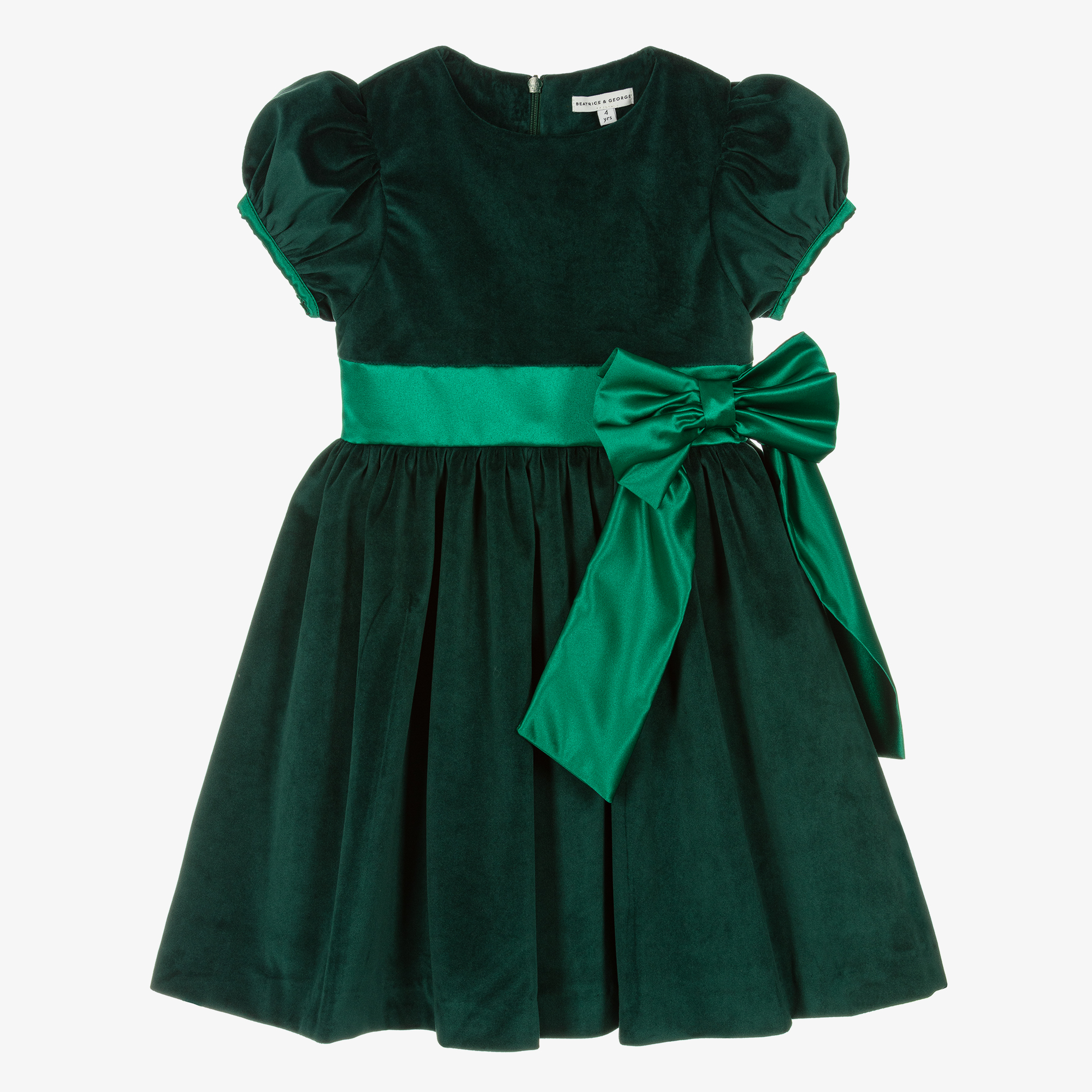 girls green velvet dress Girls: The Amanda Emerald Green Velvet Dress, (12/14) - The Mint Julep Boutique