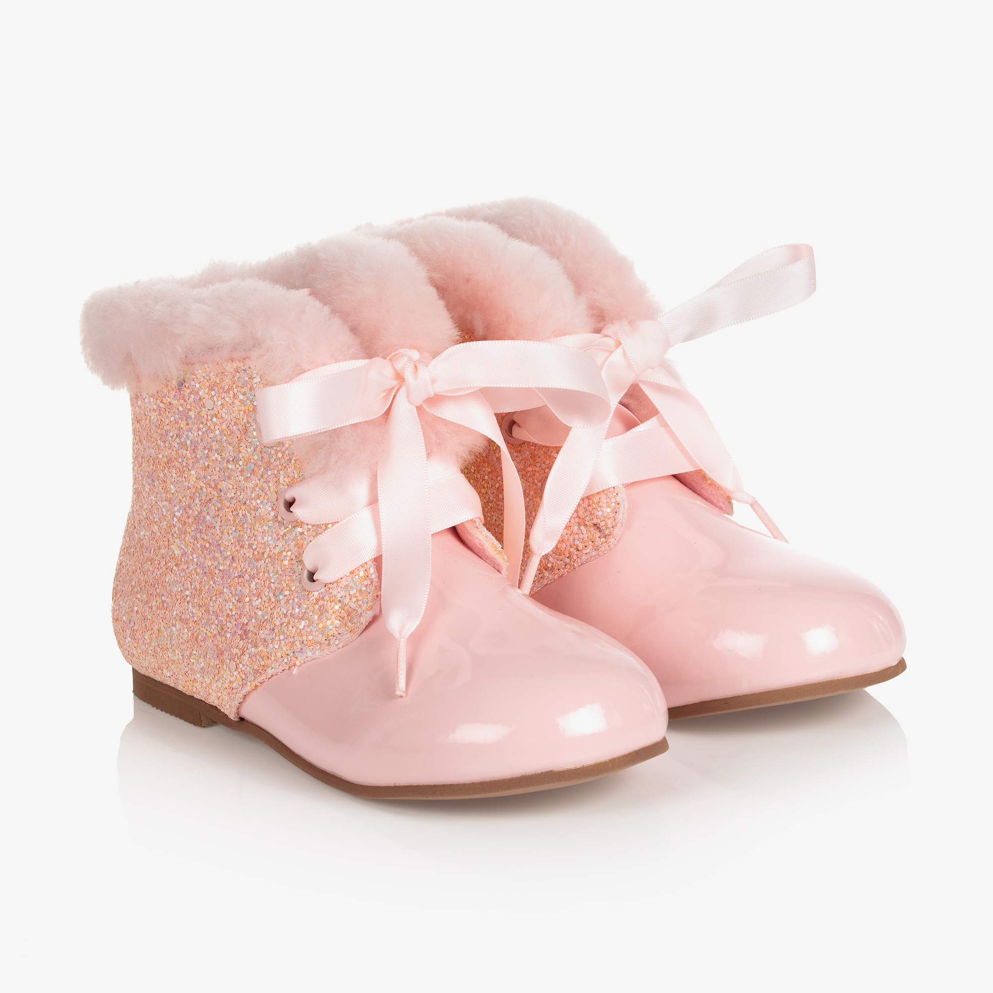 Beau KiD Girls Pink Leather Boots Childrensalon