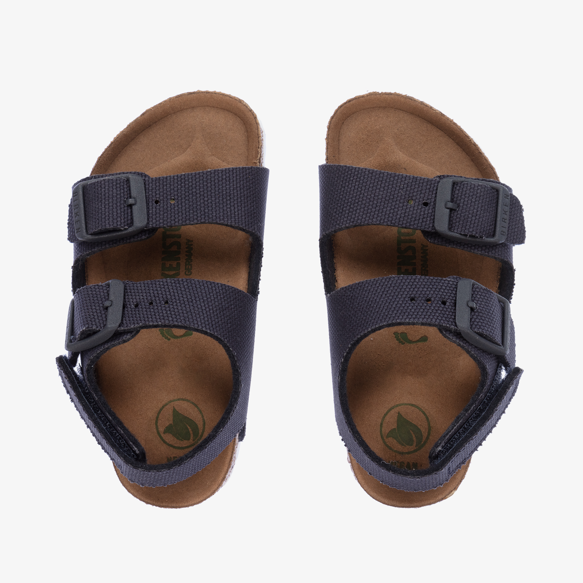 Birkenstock - Boys Navy Blue Canvas Milano Sandals | Childrensalon