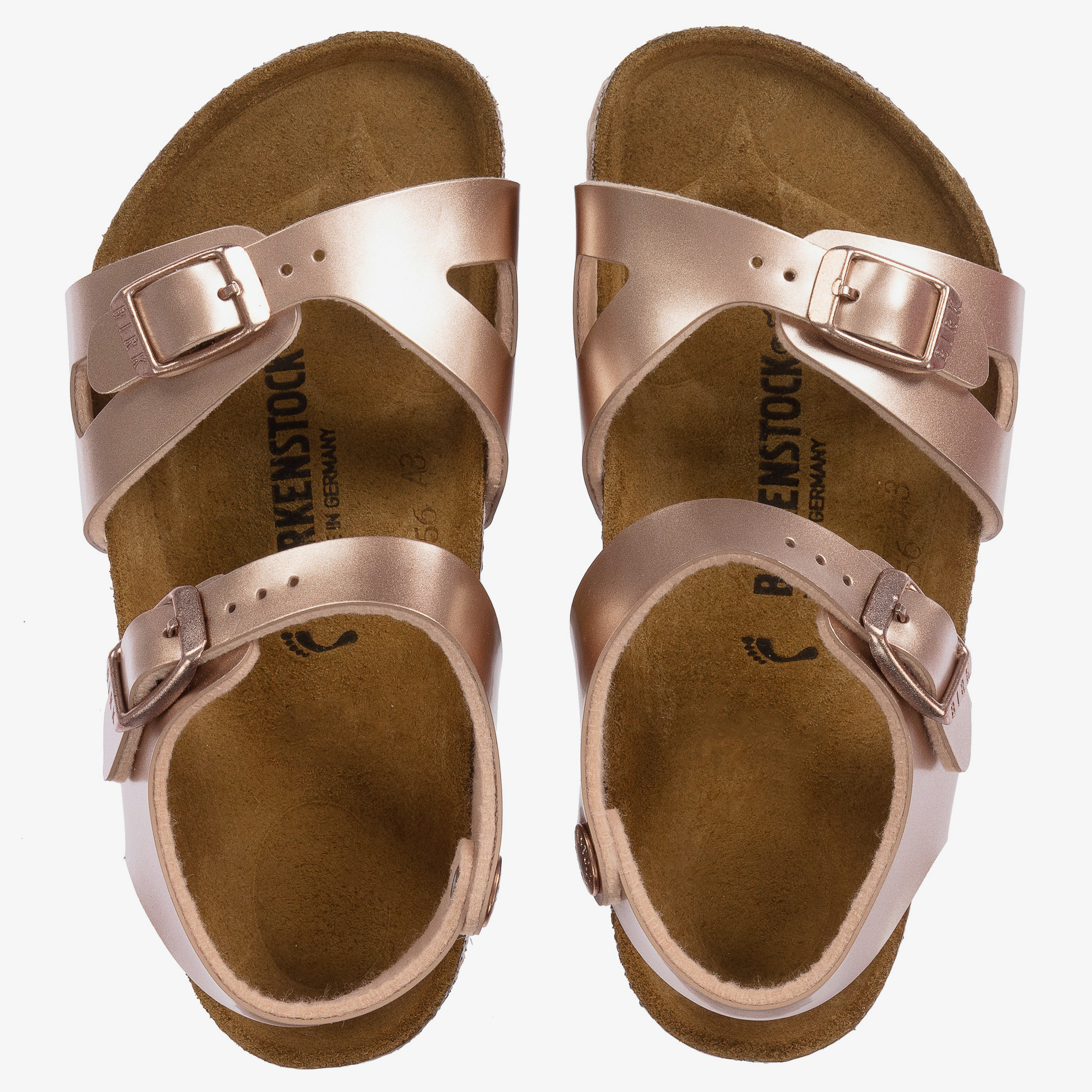 Birkenstock Girls Rose Gold Buckle Sandals Childrensalon