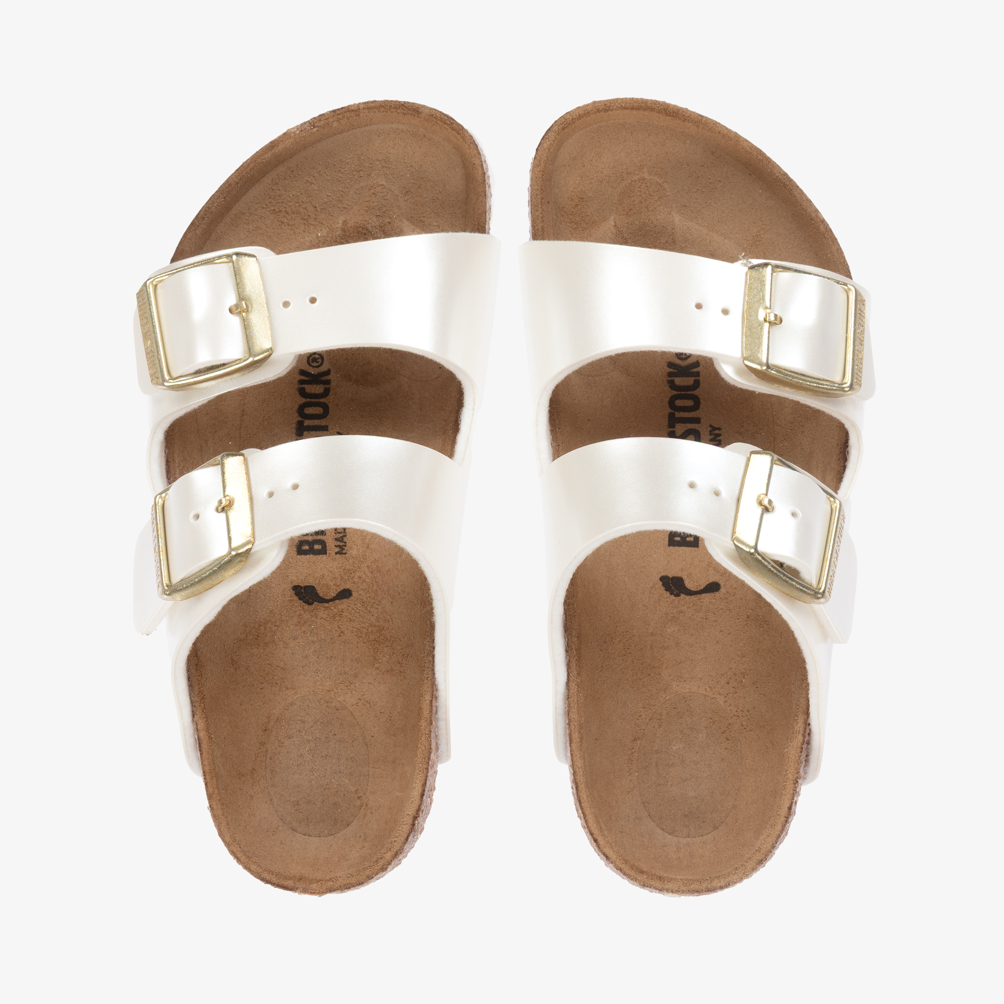 Footbed Fake Birkenstocks White Birkenstock Girls White Pearl