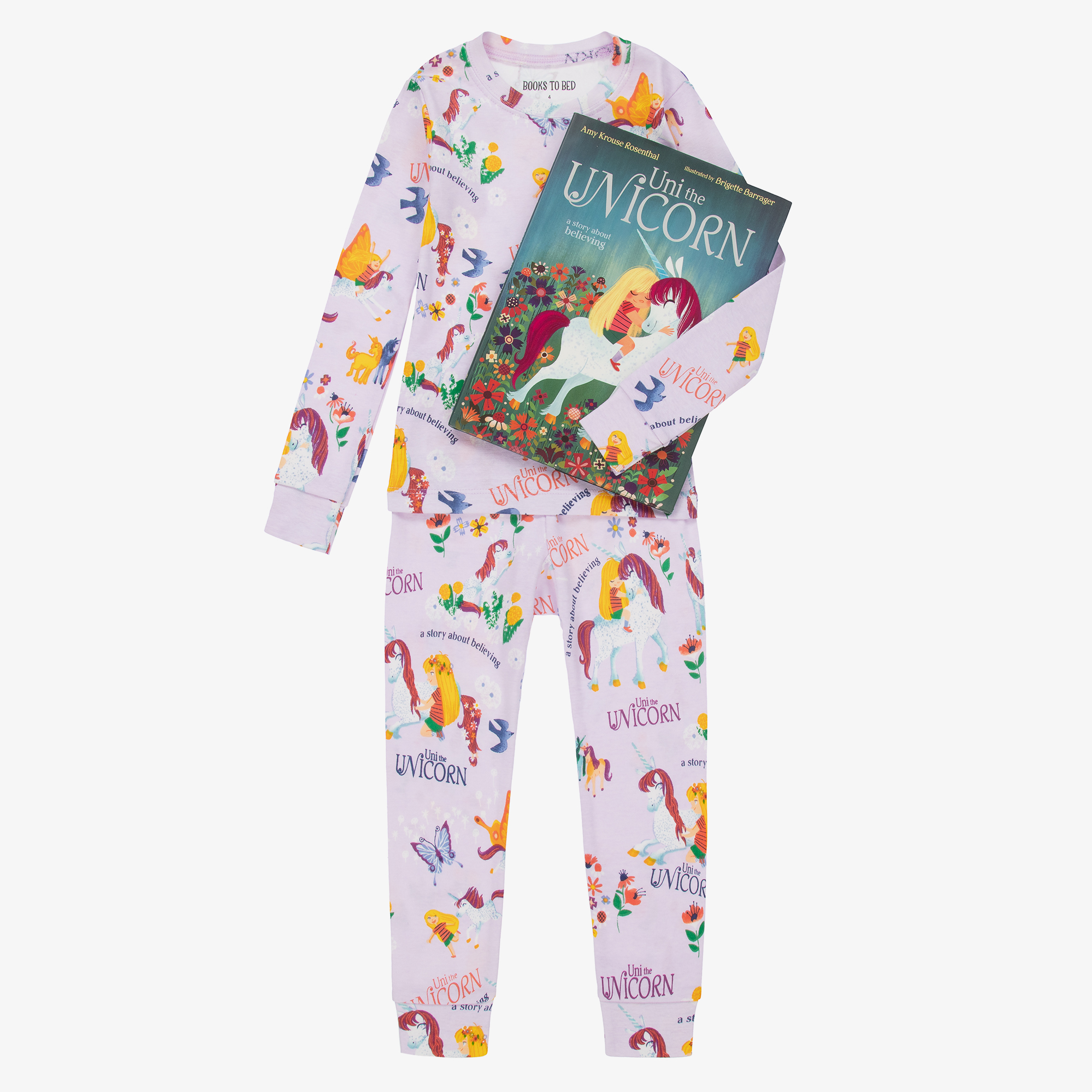 Books to Bed Girls Purple Unicorn Pyjamas Book Gift Set