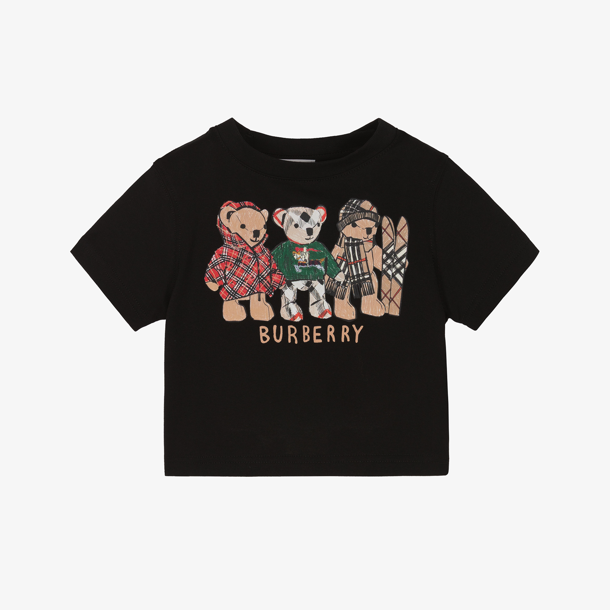 Burberry - Baby Boys Black Thomas Bear Print Cotton T-Shirt
