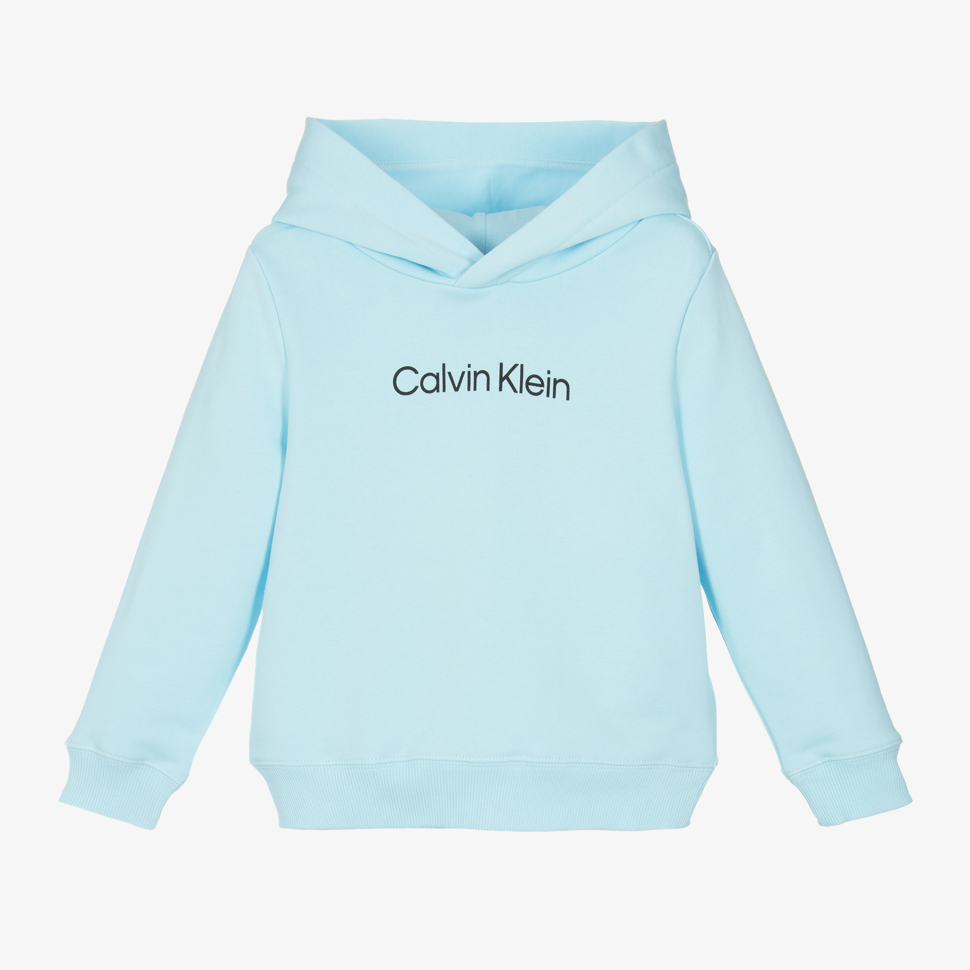 Calvin Klein - Blue Cotton Jersey Hoodie | Childrensalon