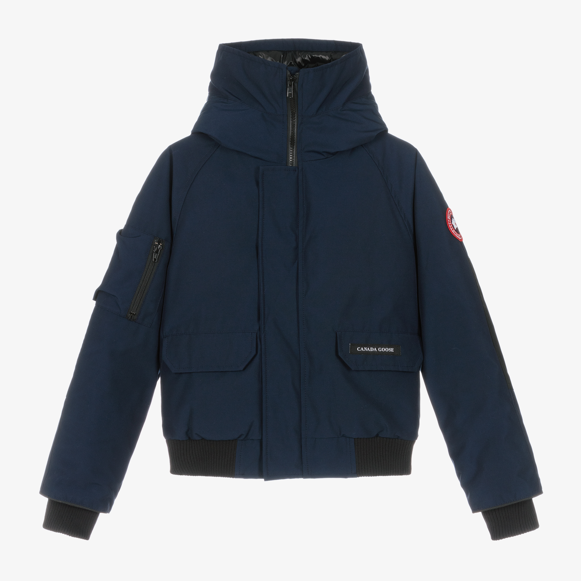Canada Goose Blue Down Padded Chilliwack Bomber Jacket