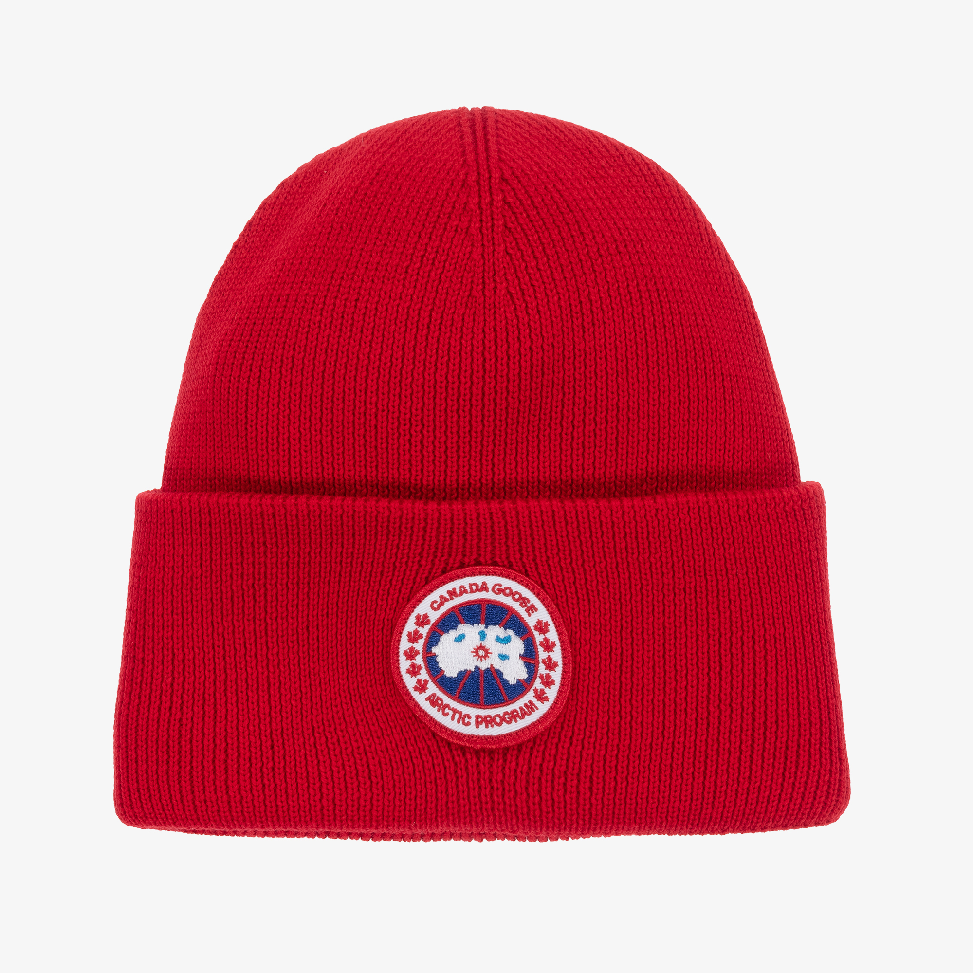 Canada Goose - Red Merino Wool Beanie Hat | Childrensalon display picture 1
