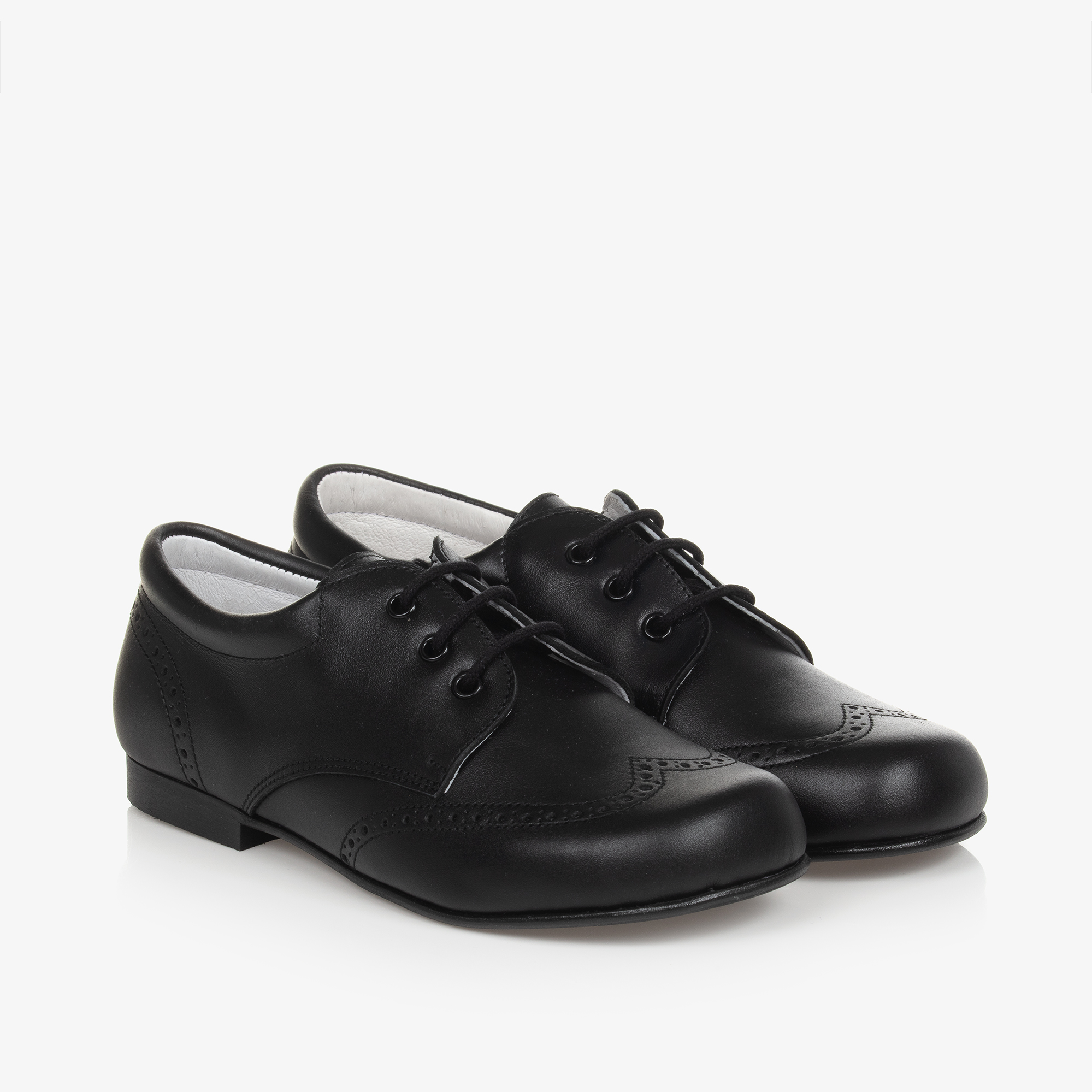 Children's Classics - Boys Black Leather Brogues | Childrensalon