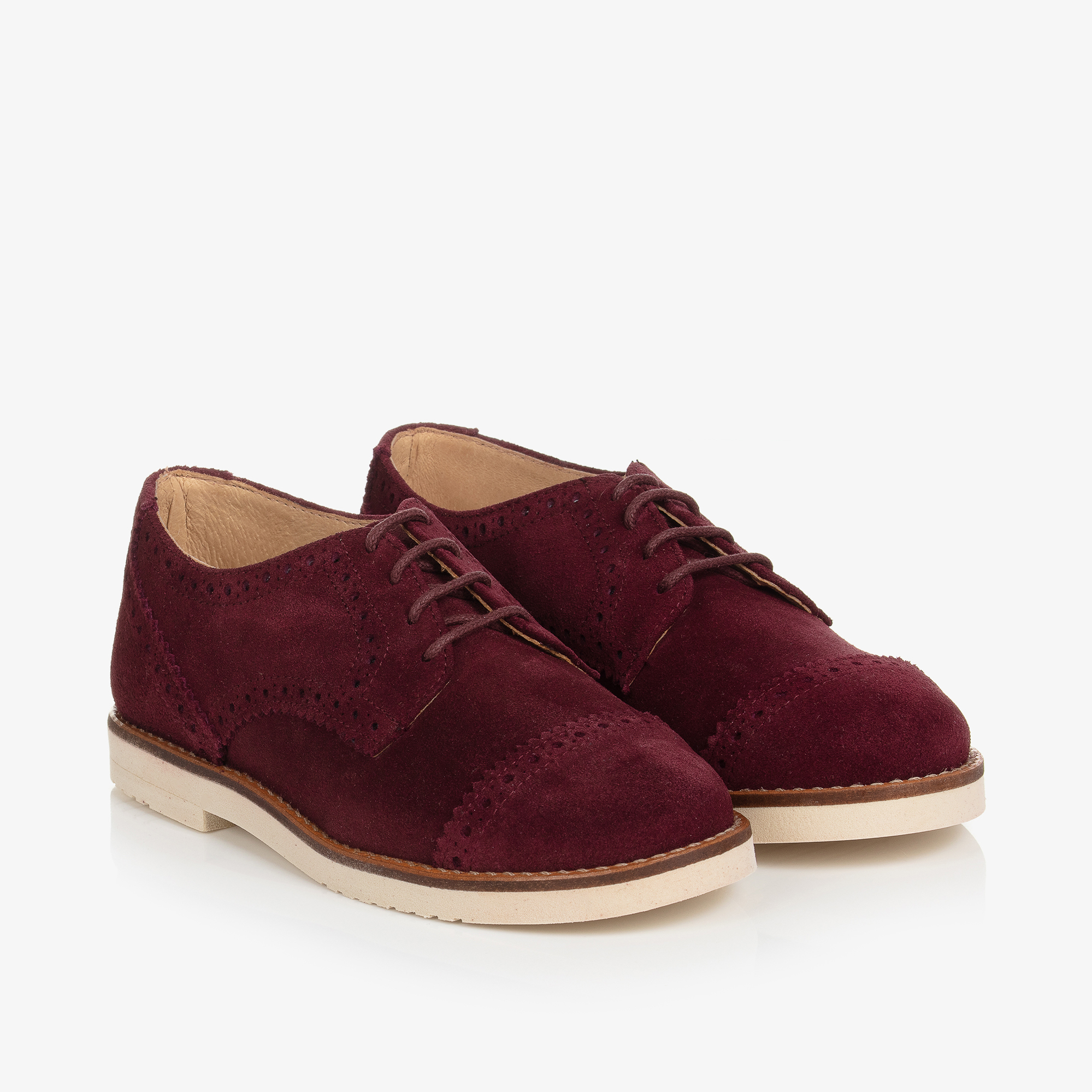 quilp Burgundy Suede Derby Brogue