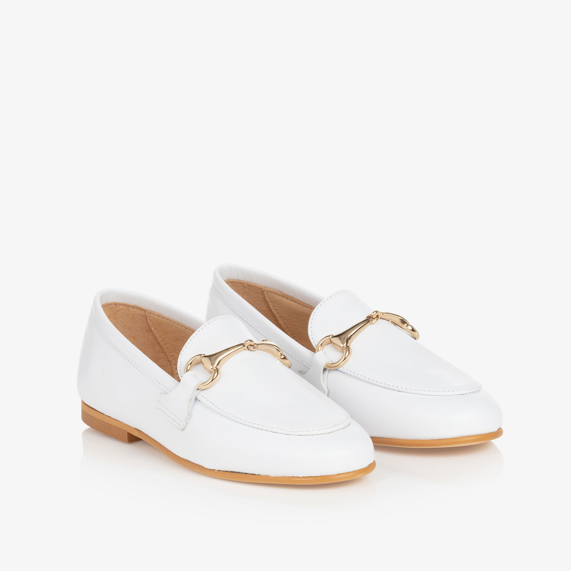 white gold loafers