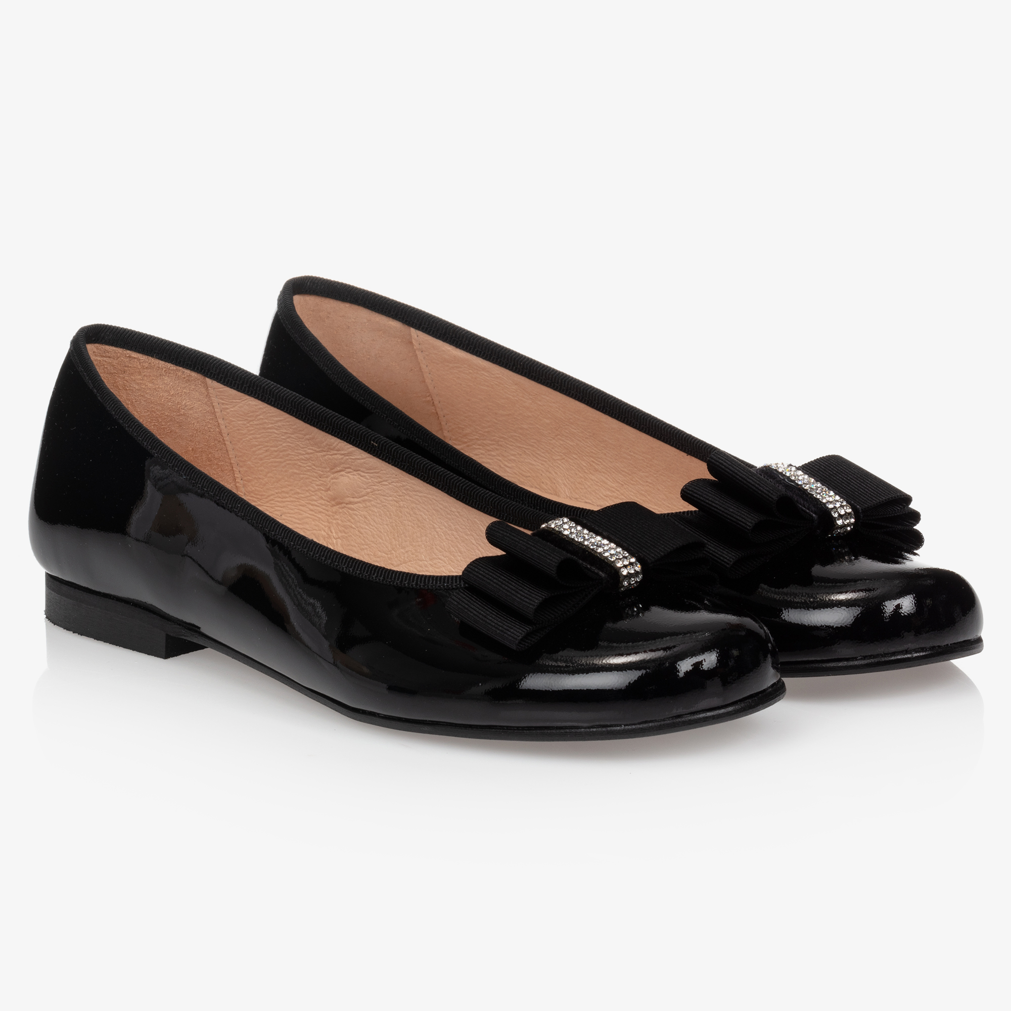 Children's Classics - Girls Black Patent Ballerina Shoes | Childrensalon