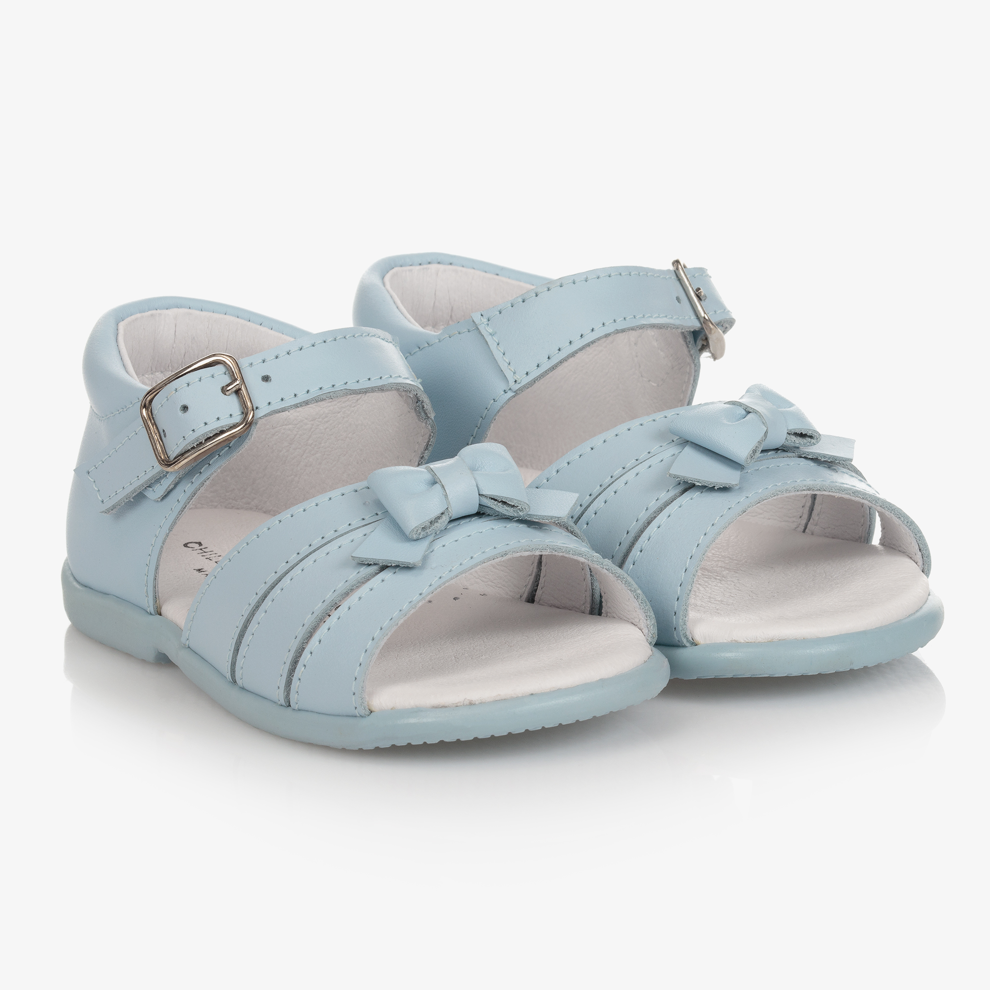 Children's Classics Girls Blue Leather Sandals