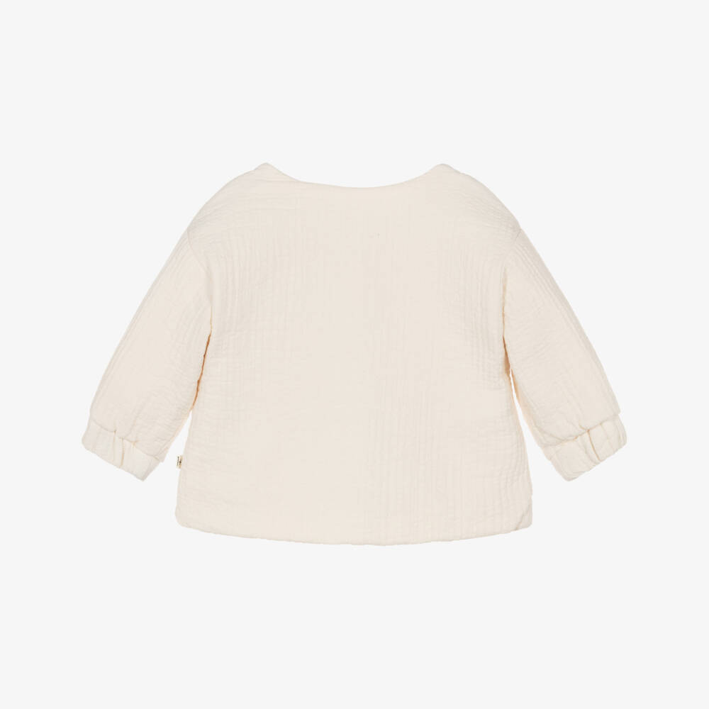 1 + in the family-Baby Boys Ivory Organic Cotton Jacket | Childrensalon