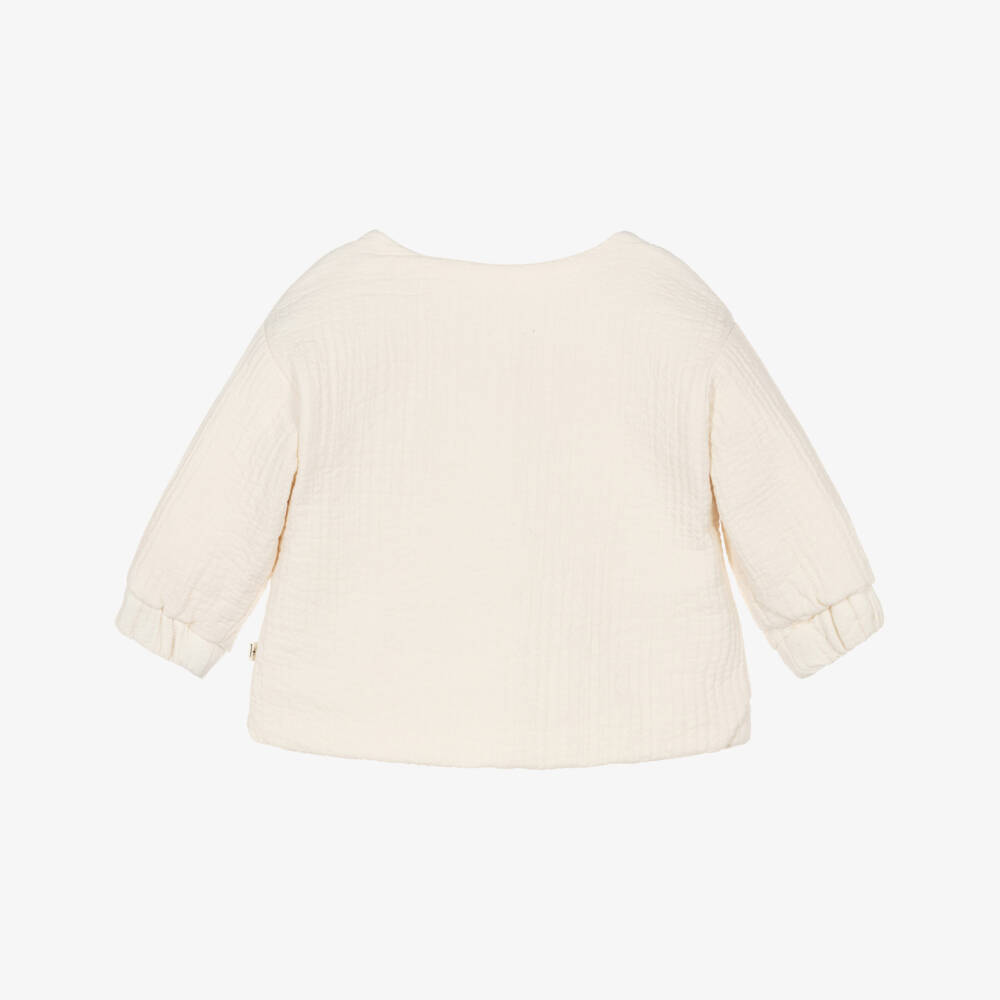1 + in the family-Baby Boys Ivory Organic Cotton Jacket | Childrensalon