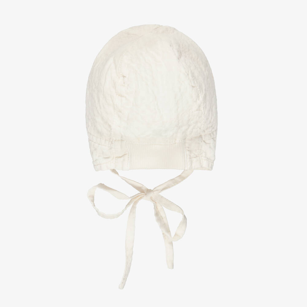 1 + in the family-Baby Boys Ivory Organic Cotton Sun Hat | Childrensalon