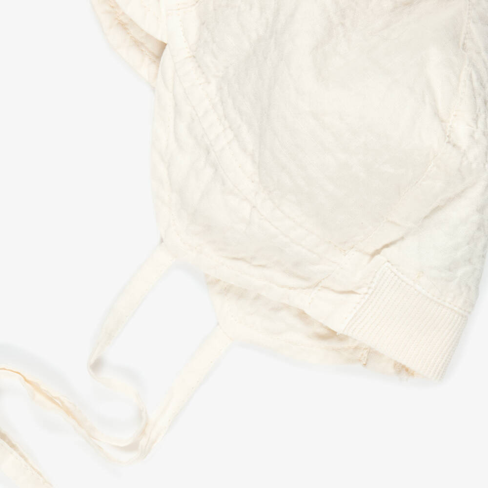 1 + in the family-Baby Boys Ivory Organic Cotton Sun Hat | Childrensalon