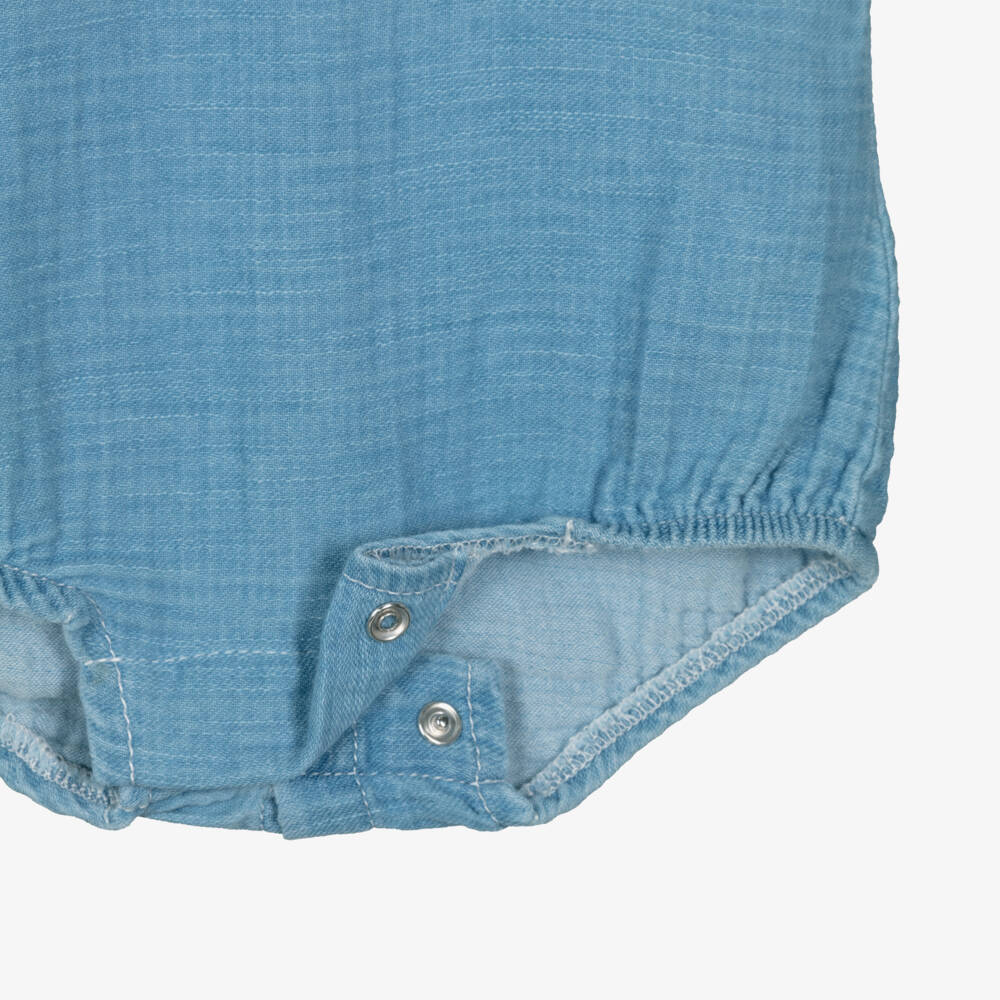 1 + in the family-Baby Boys Light Blue Chambray Shortie | Childrensalon