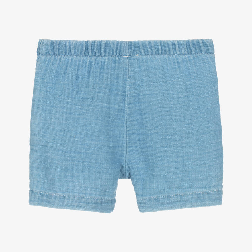 1 + in the family-Baby Boys Light Blue Cotton Shorts | Childrensalon
