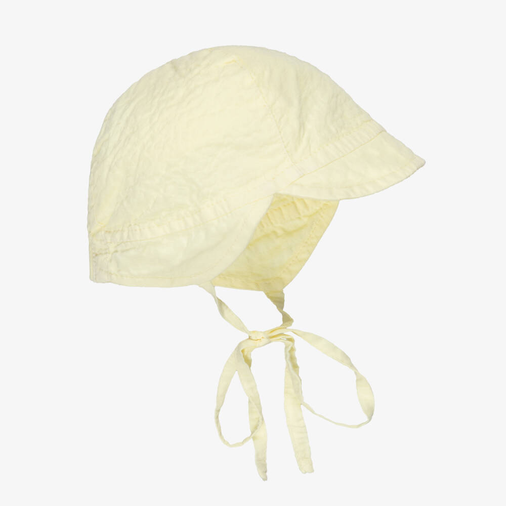 1 + in the family-Baby Boys Yellow Organic Cotton Sun Hat | Childrensalon