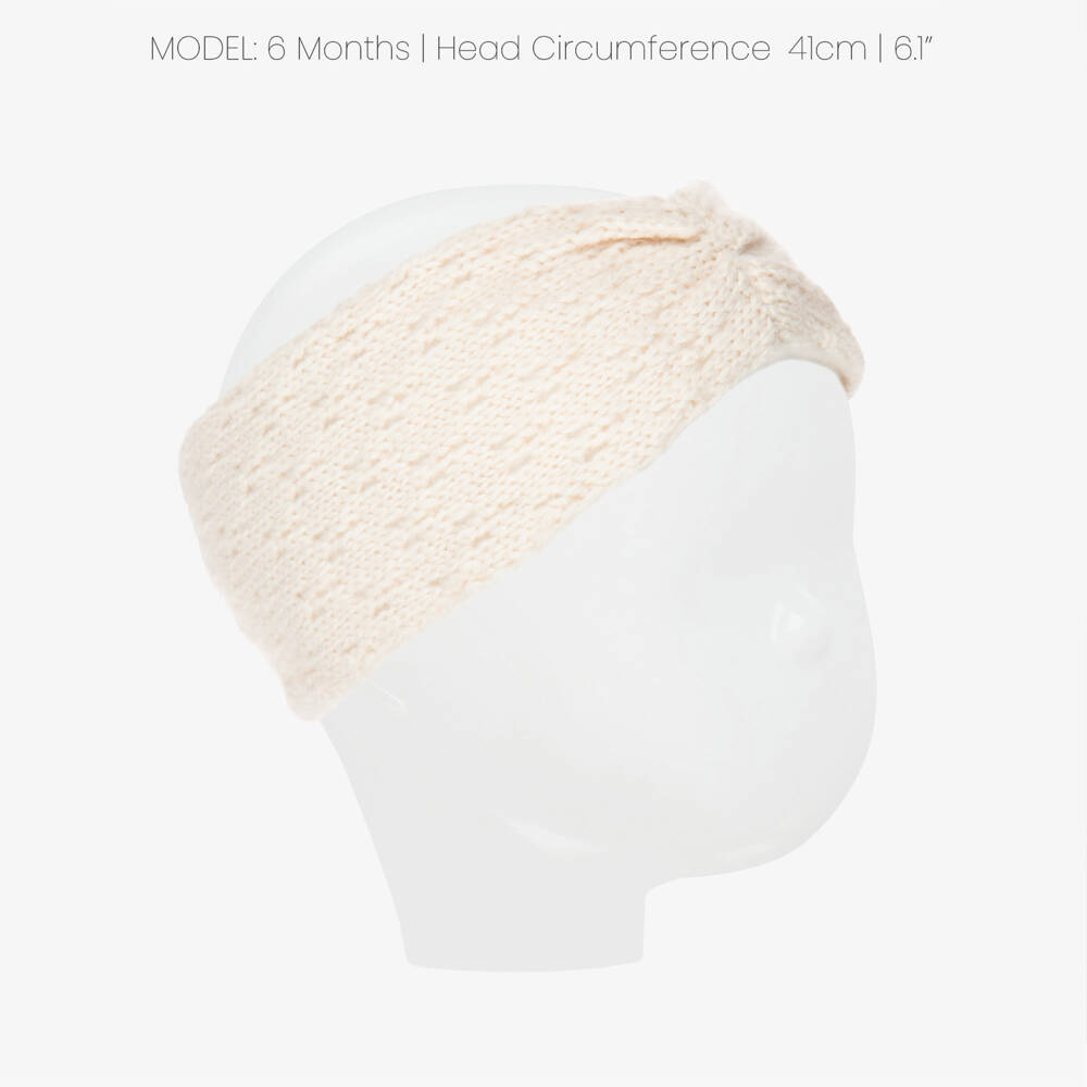 1 + in the family-Baby Girls Ivory Knitted Headband | Childrensalon