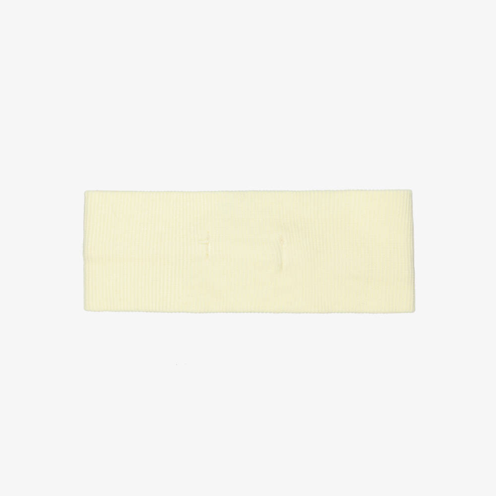 1 + in the family-Baby Girls Pastel Yellow Cotton Bow Headband | Childrensalon