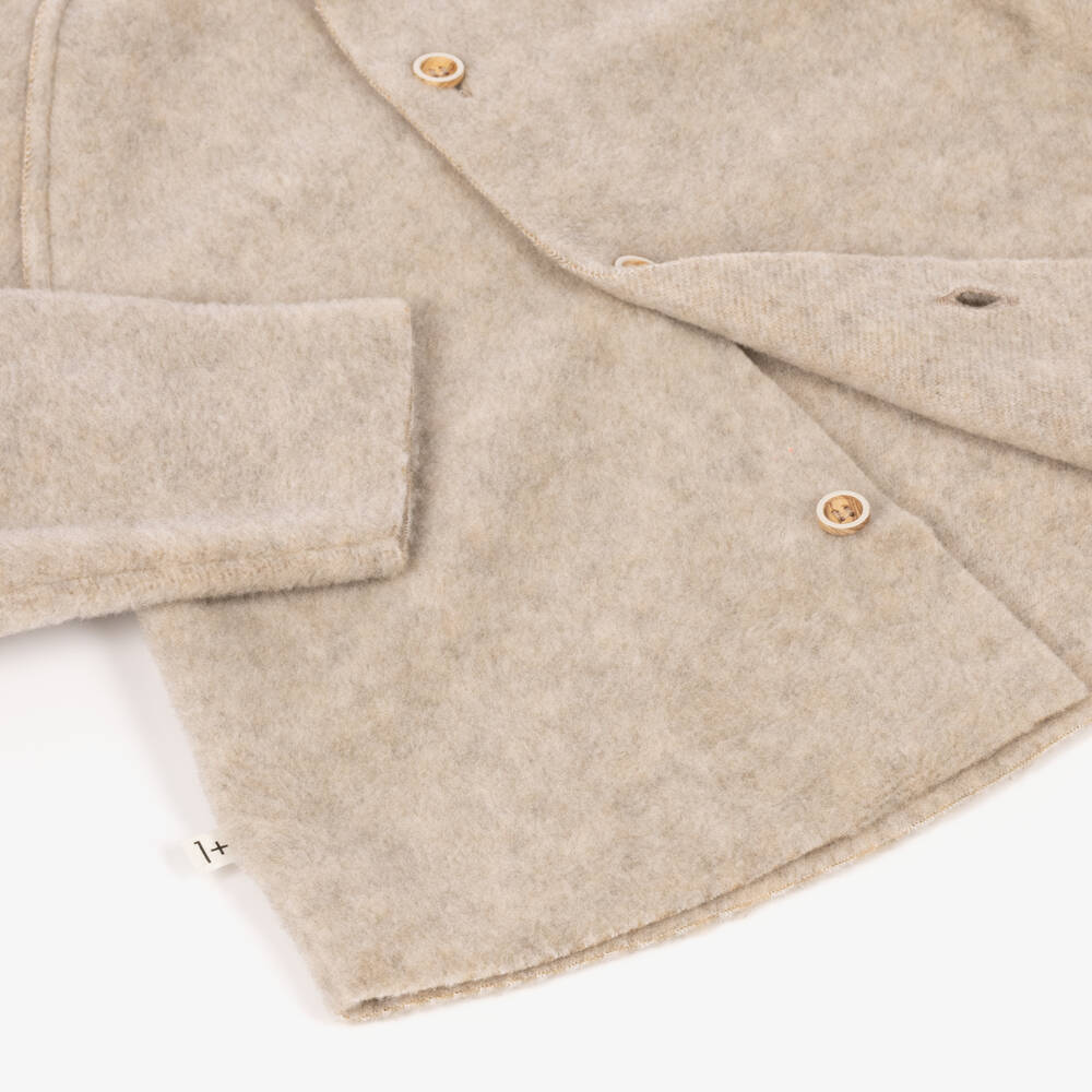 1 + in the family-Beige Fleece Top with Long Sleeves | Childrensalon