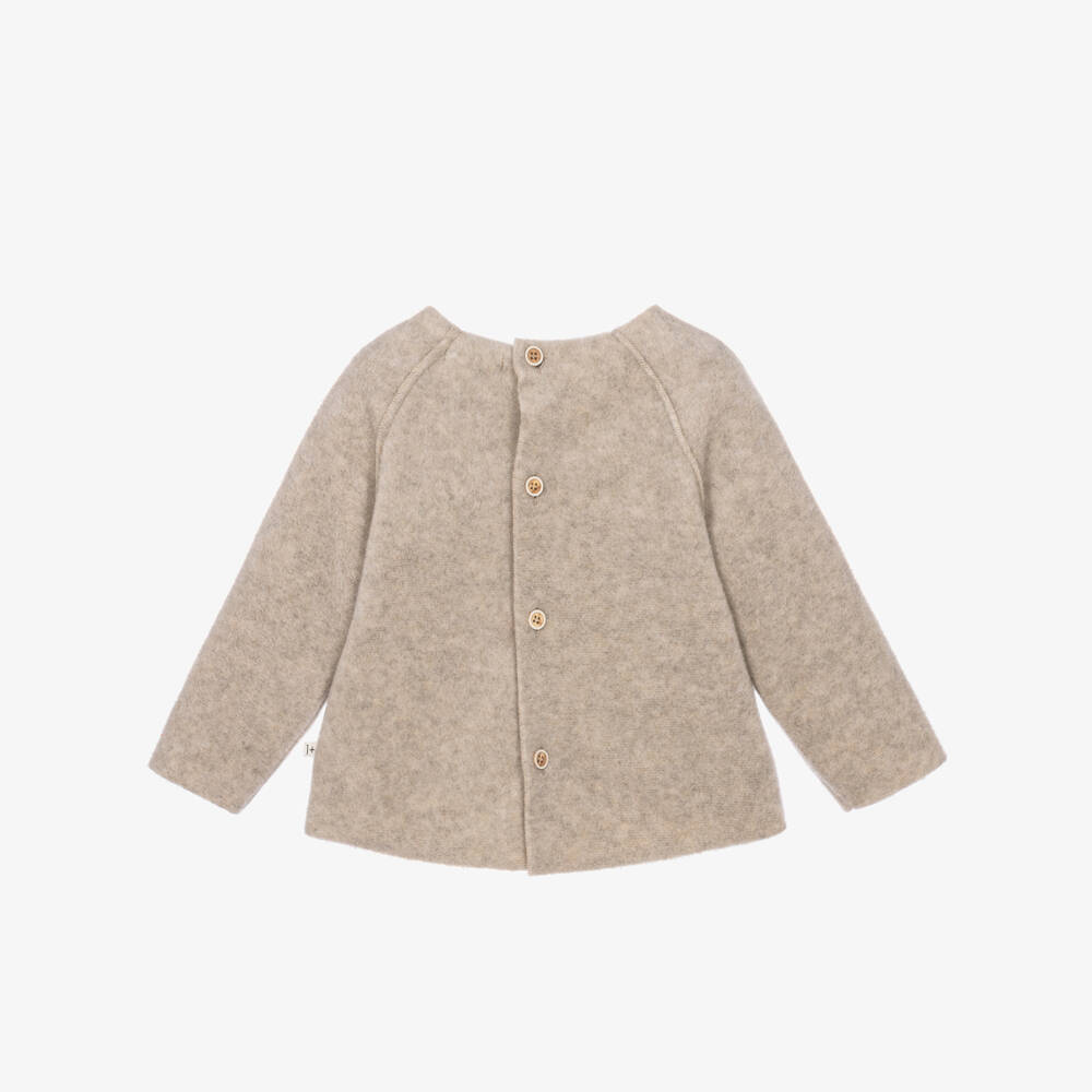 1 + in the family-Beige Fleece Top with Long Sleeves | Childrensalon