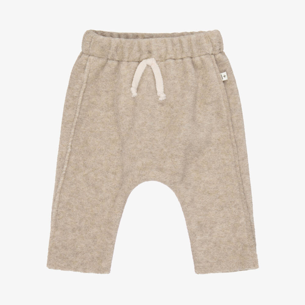 1 + in the family-Beige Polar Fleece Baby Trousers  | Childrensalon
