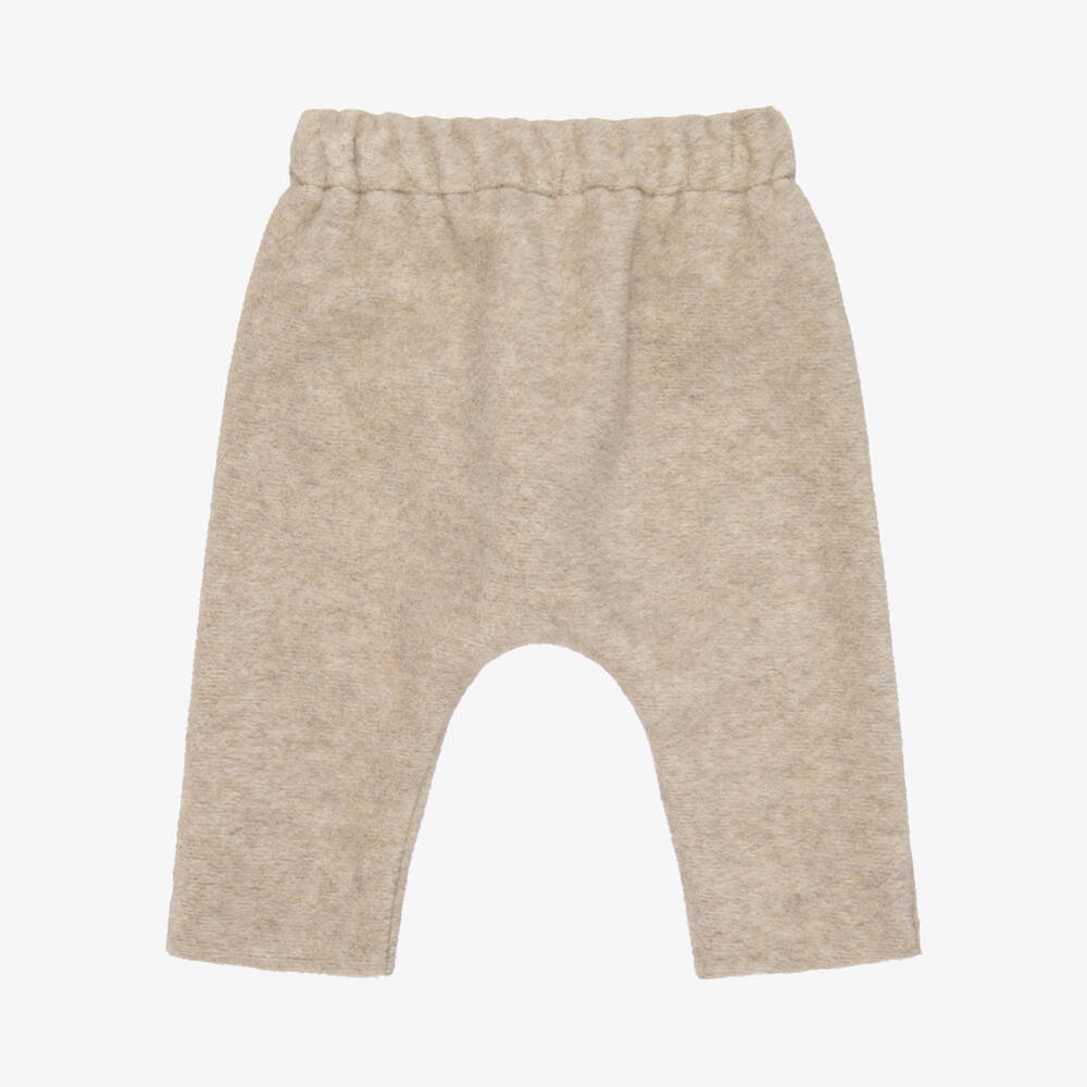 1 + in the family-Beige Polar Fleece Baby Trousers | Childrensalon