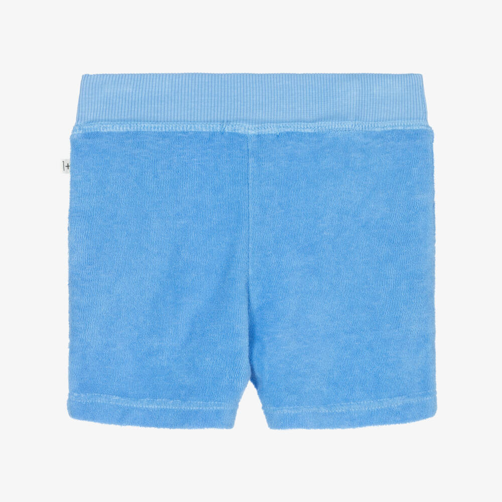 1 + in the family-Boys Light Blue Cotton Towelling Shorts | Childrensalon