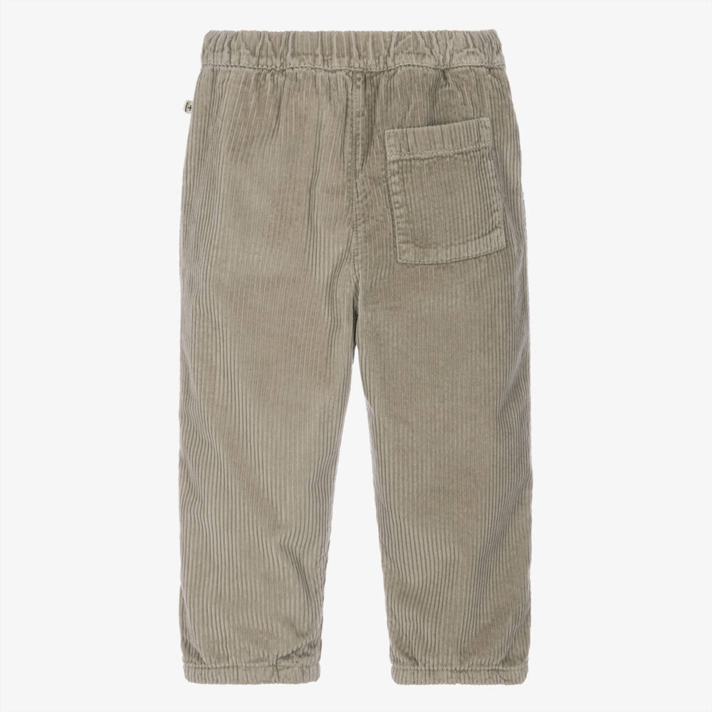1 + in the family-Boys Taupe Beige Corduroy Trousers | Childrensalon