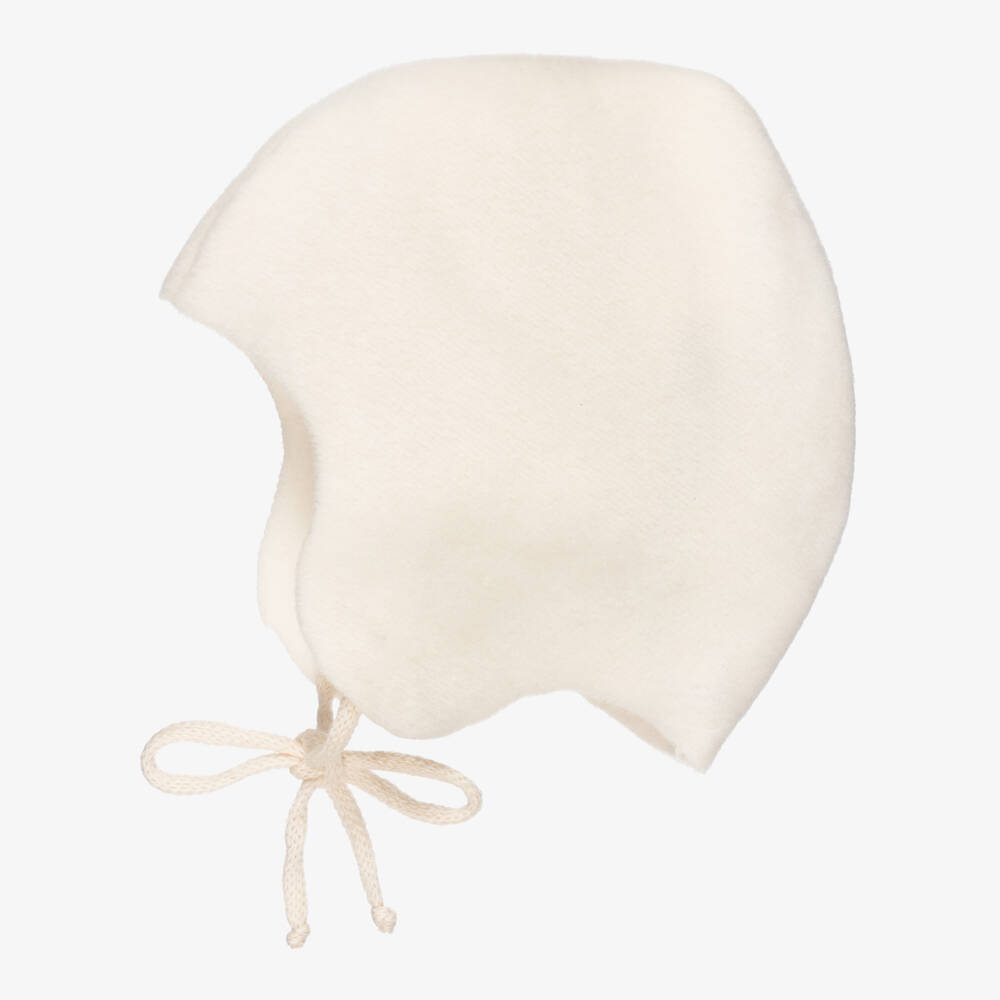 1 + in the family-Ivory Fleece Baby Hat & Mittens Set | Childrensalon