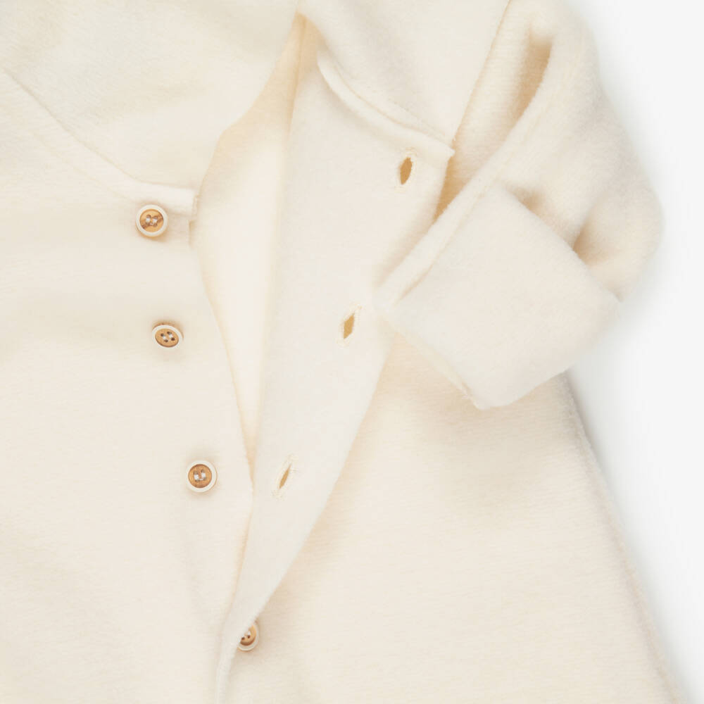 1 + in the family-Ivory Polar Fleece Pramsuit | Childrensalon