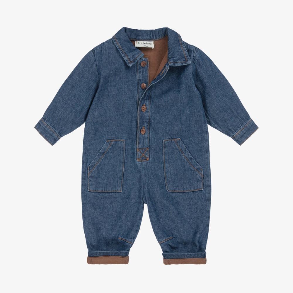 1 + in the family-Комбинезон джинсовый синий | Childrensalon