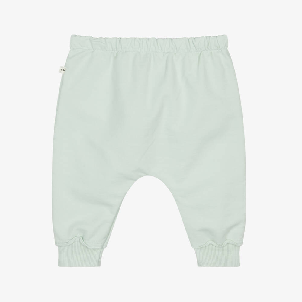 1 + in the family-Mint Green Cotton Baby Joggers | Childrensalon