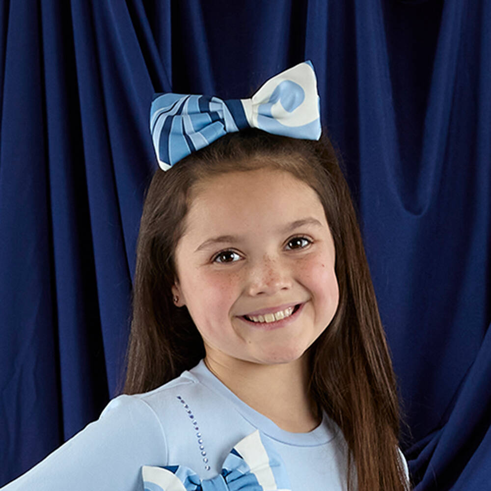 A Dee-Girls Blue Swirl Neoprene Hair Clip (14cm) | Childrensalon