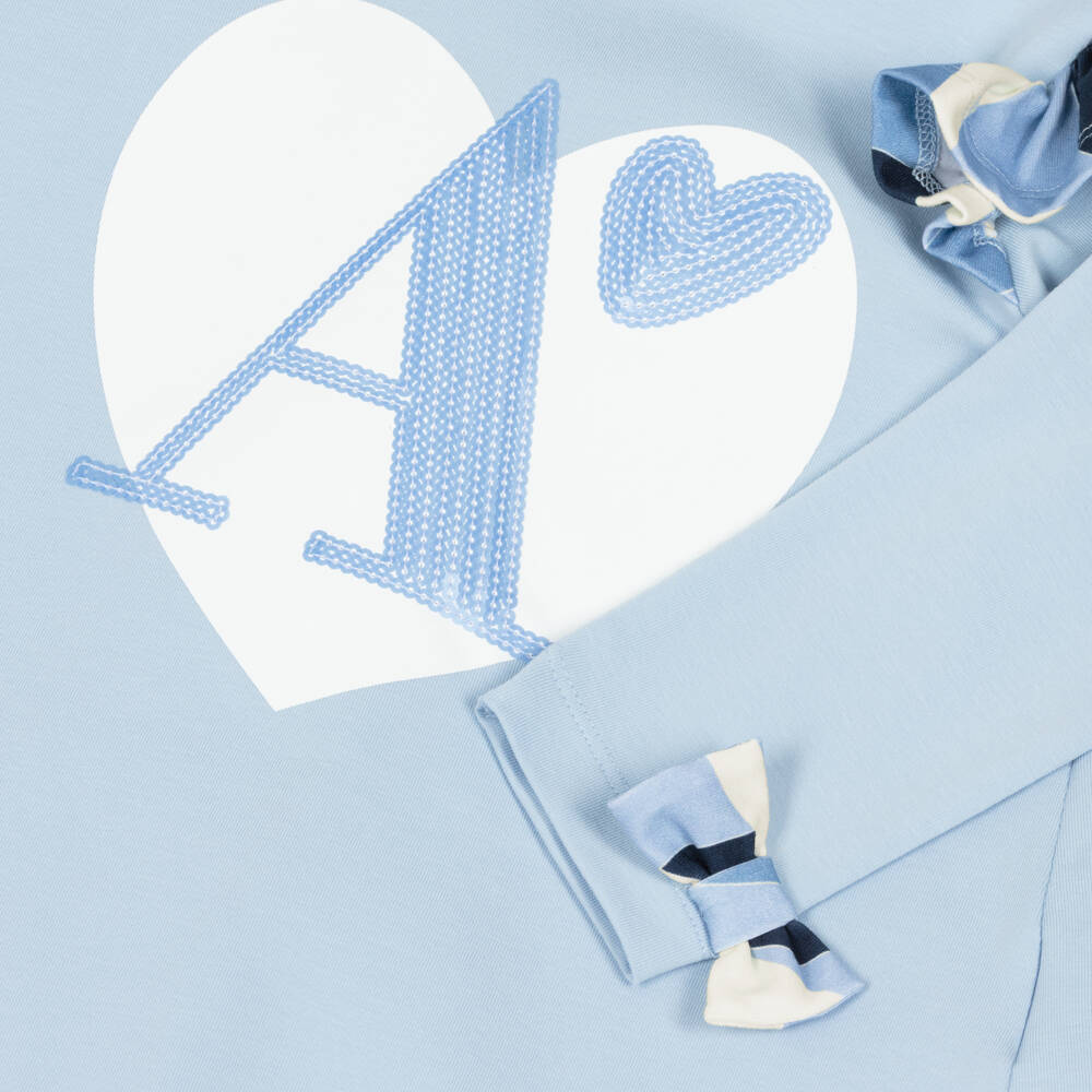 A Dee-Girls Blue Swirl Pattern Cotton Leggings Set | Childrensalon