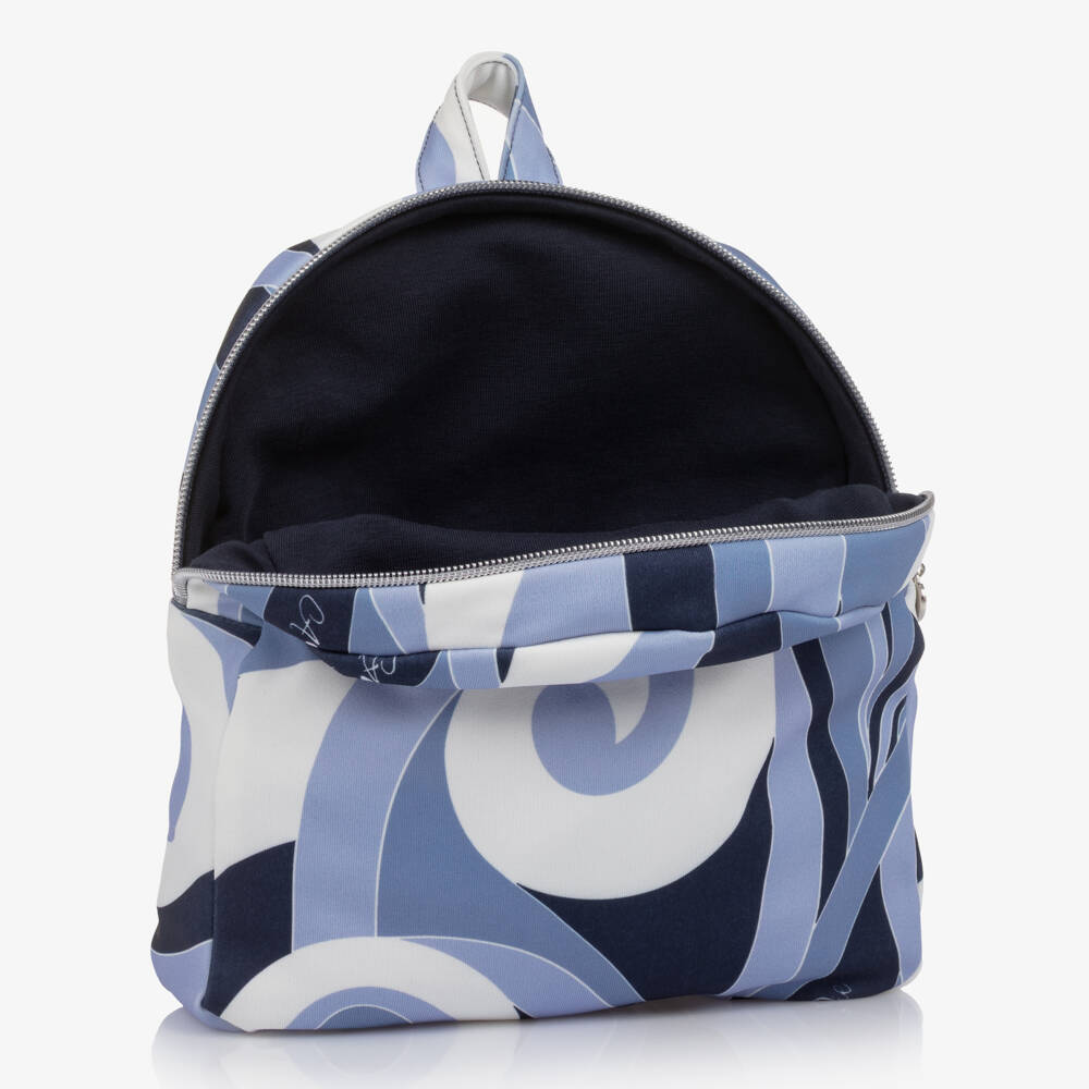 A Dee-Girls Blue Swirl Print Backpack (23cm) | Childrensalon
