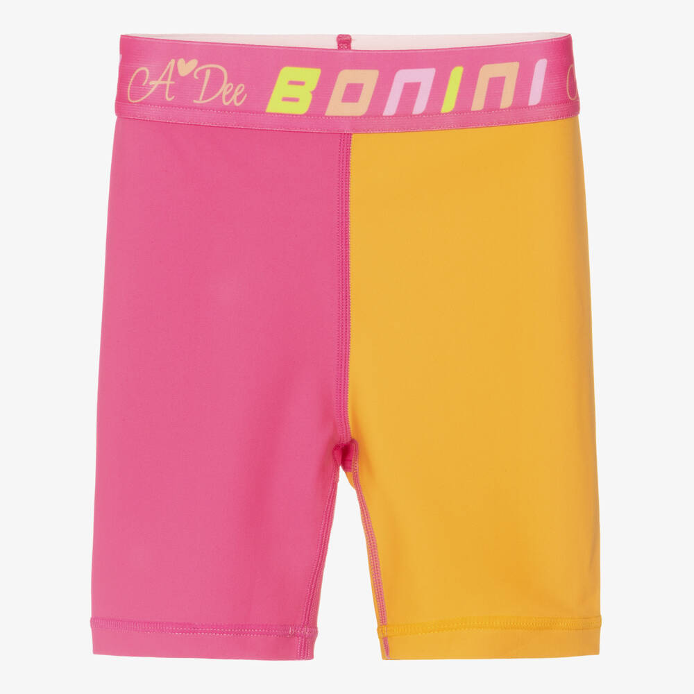 A Dee-Girls Bright Pink & Orange Cycling Shorts | Childrensalon
