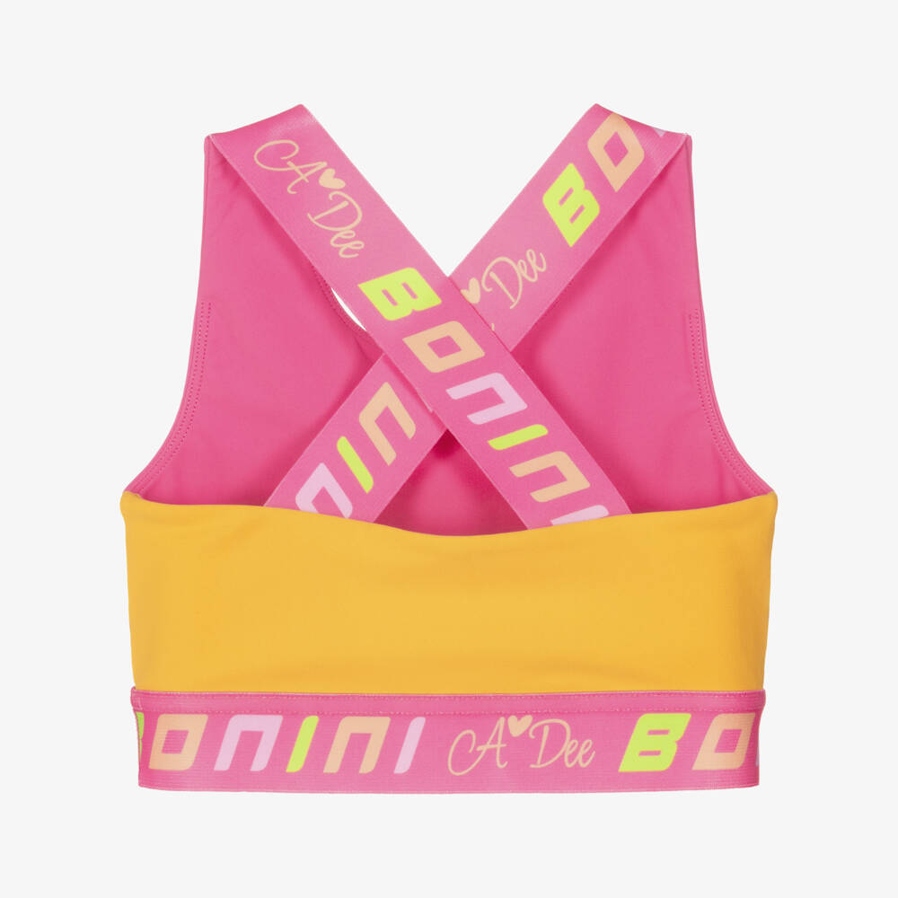 A Dee-Girls Bright Pink Sporty Cropped Top | Childrensalon
