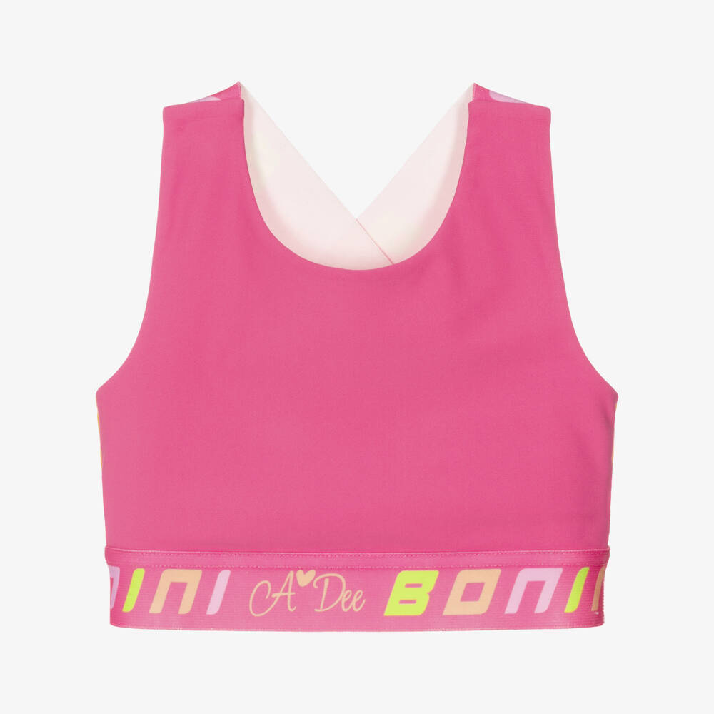 A Dee-توب رياضي قصير لون زهري فاتح للبنات | Childrensalon