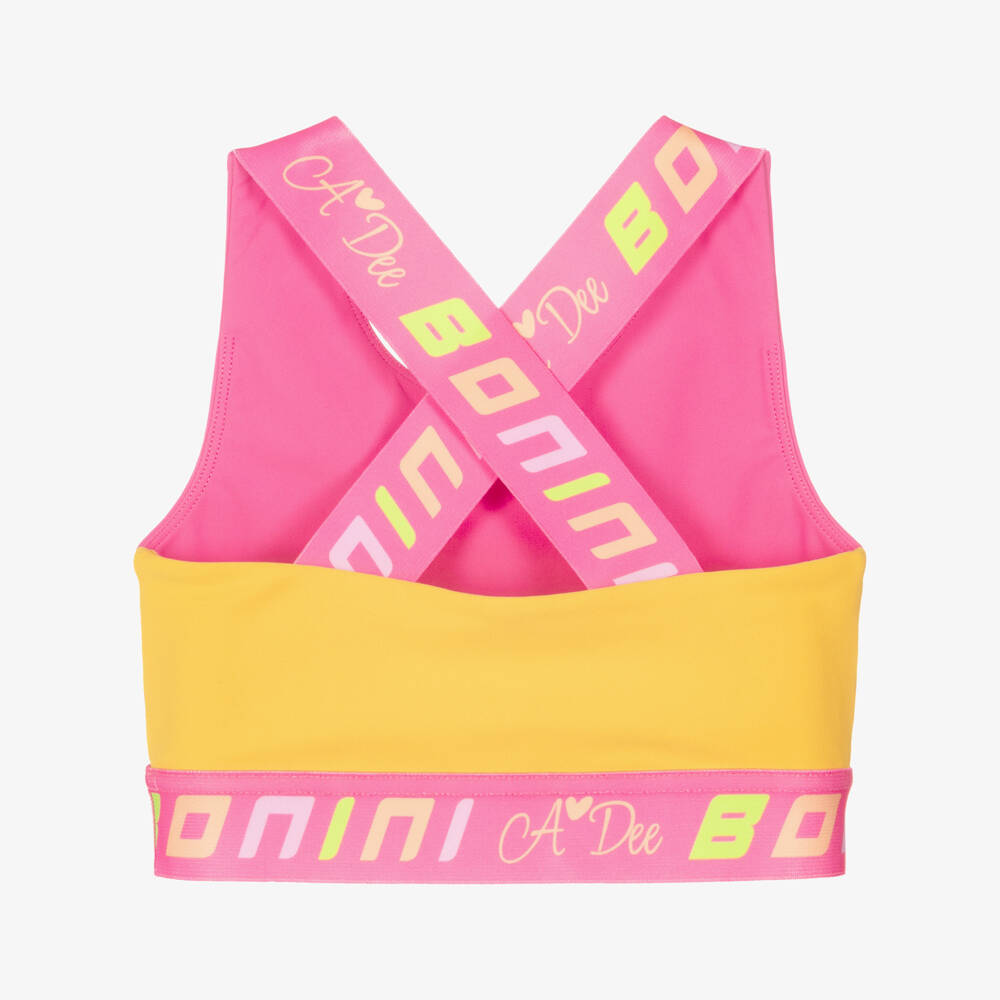 A Dee-Girls Bright Pink Sporty Cropped Top | Childrensalon