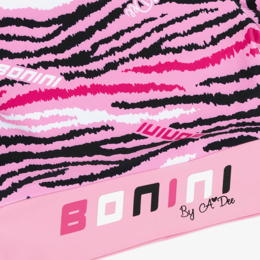 A Dee-Girls Bright Pink Zebra Print Crop Top | Childrensalon