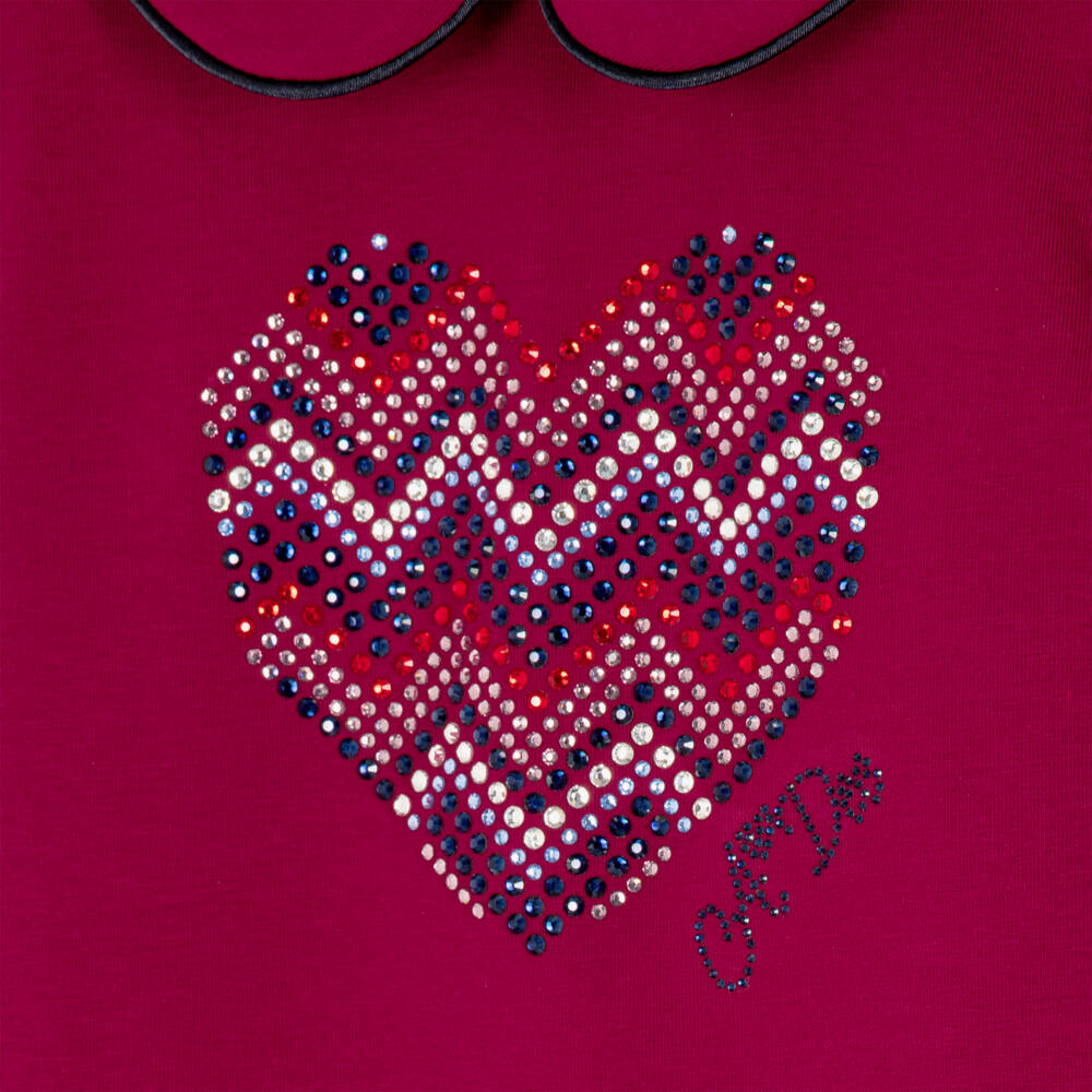 A Dee-Girls Burgundy & Blue Zigzag Skirt Set | Childrensalon