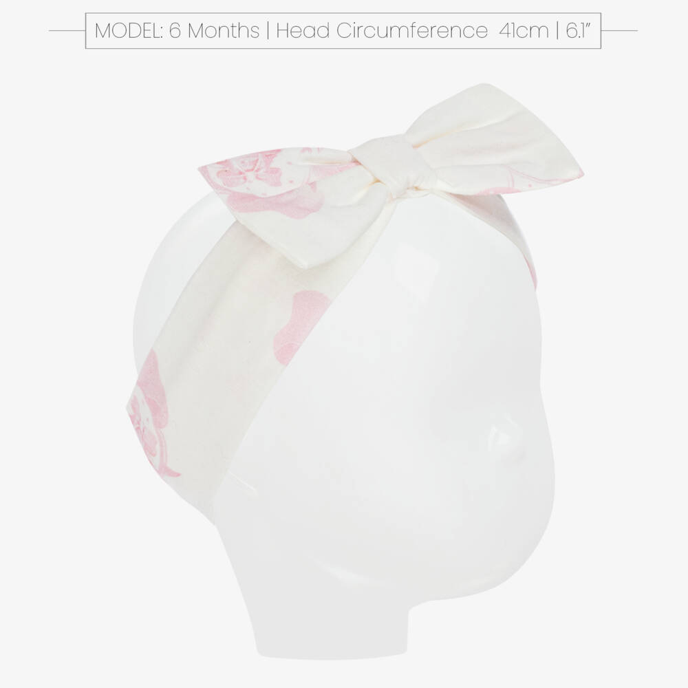 A Dee-Girls Ivory & Pink Cupcake Print Headband | Childrensalon