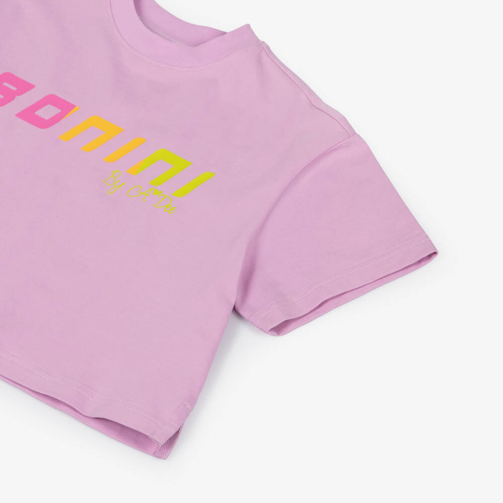 A Dee-Girls Lilac Pink Cotton Jersey T-Shirt | Childrensalon