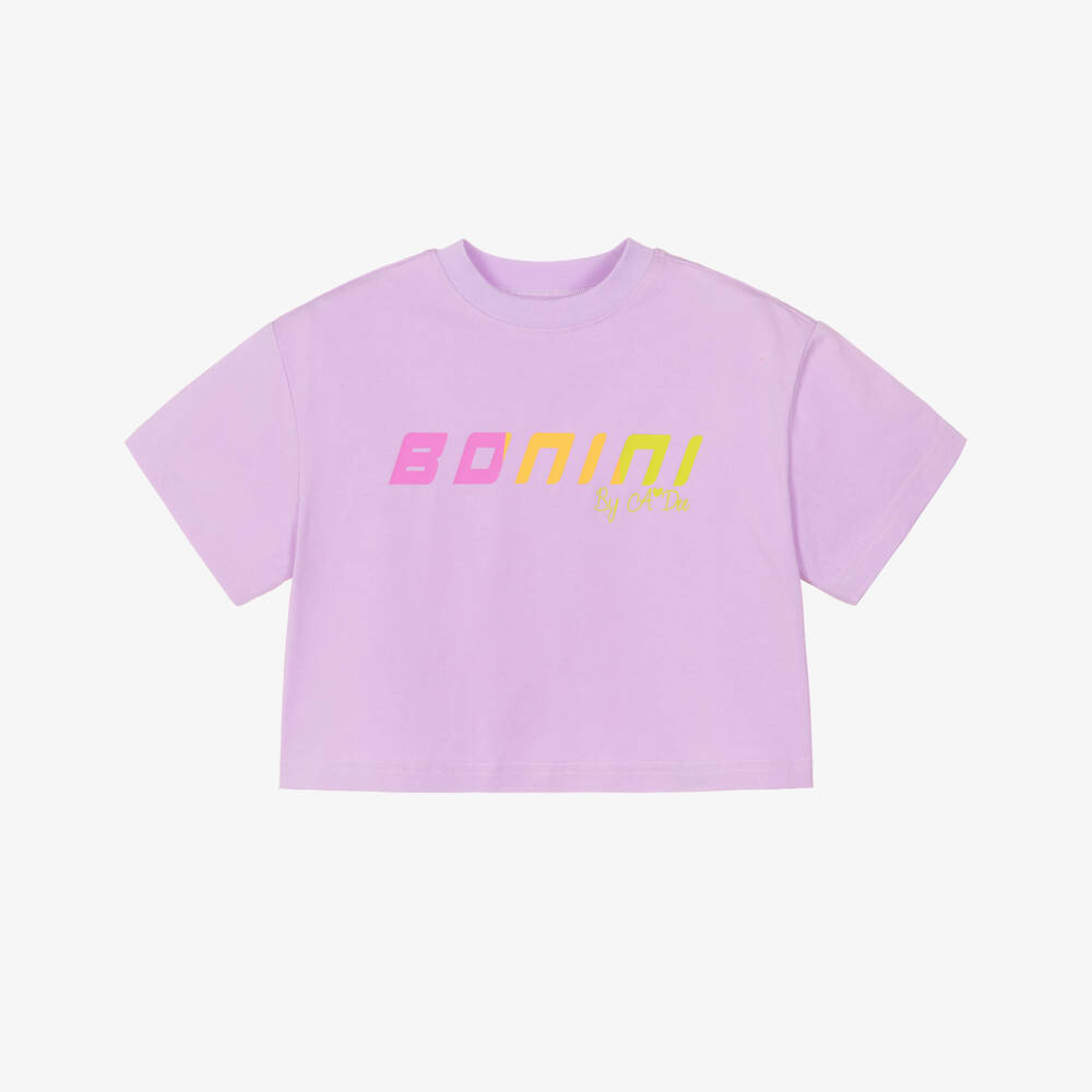 A Dee-تيشيرت قطن جيرسي لون زهري ليلكي للبنات | Childrensalon