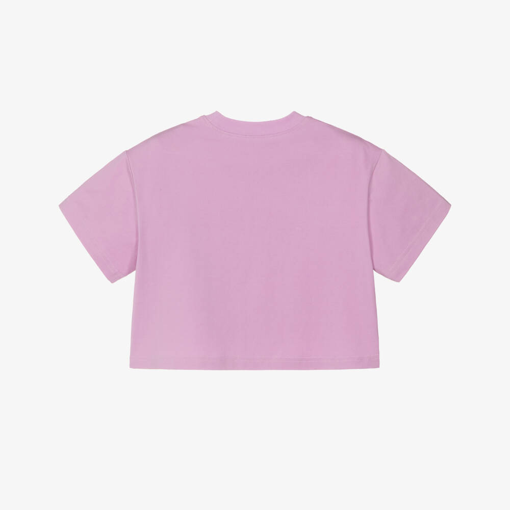 A Dee-Girls Lilac Pink Cotton Jersey T-Shirt | Childrensalon