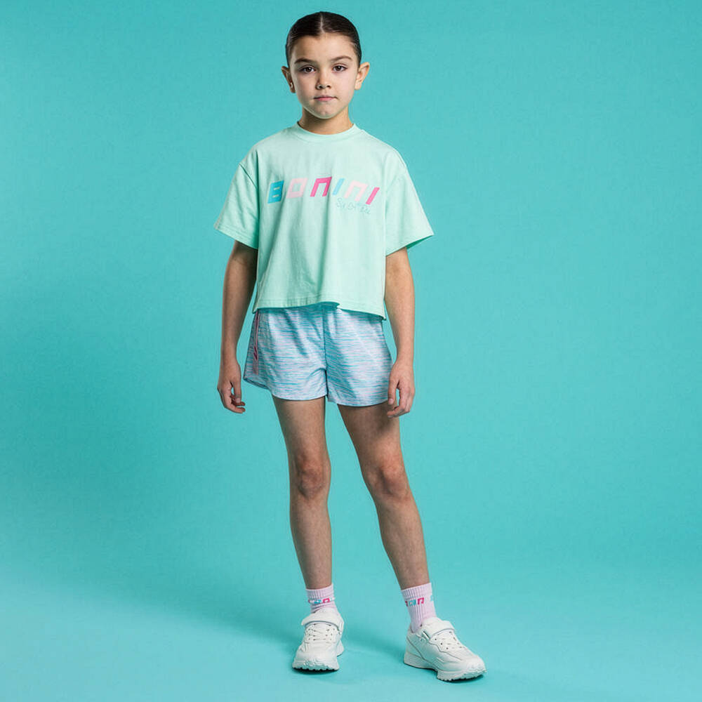 A Dee-Girls Mint Green Cotton Boxy T-Shirt | Childrensalon