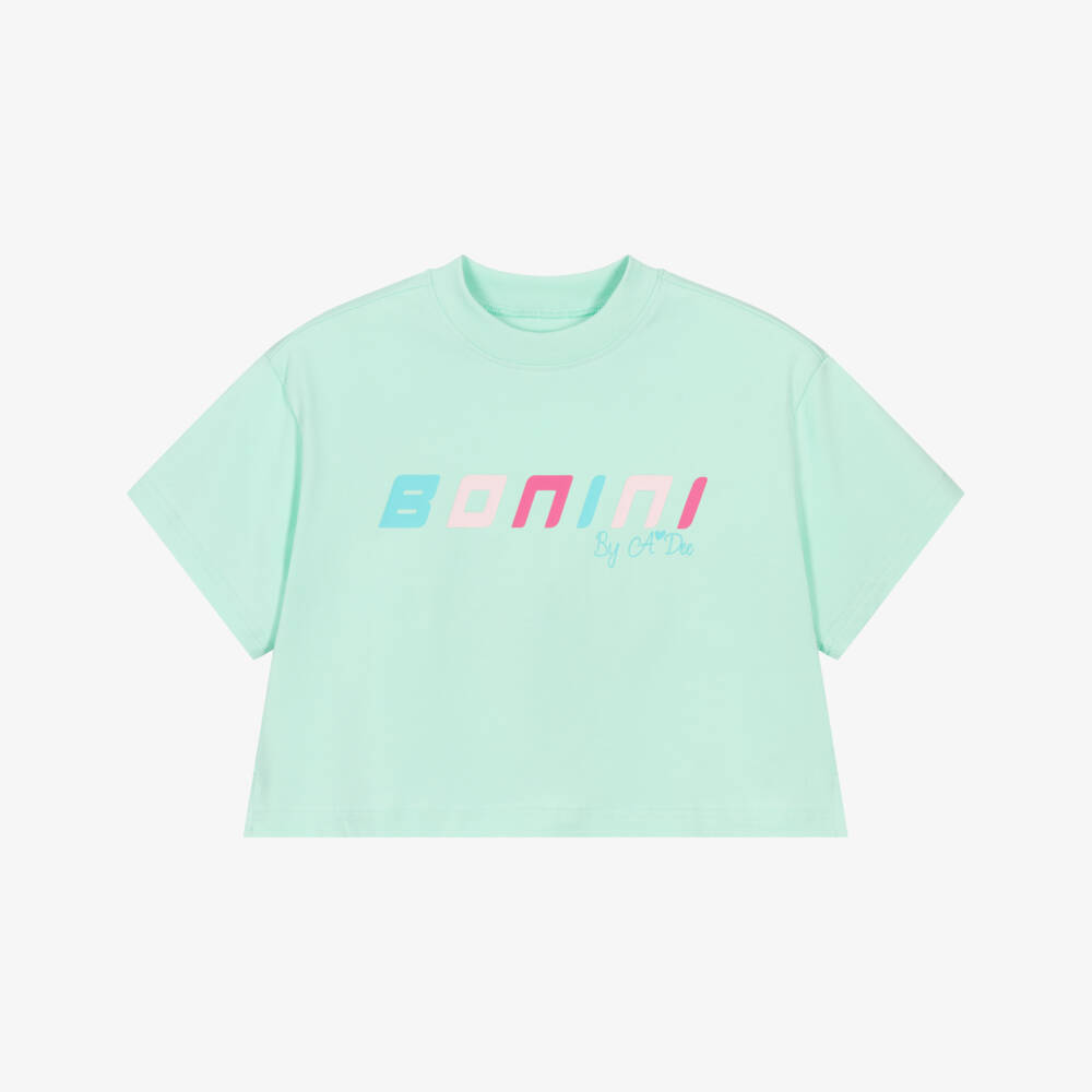 A Dee-Girls Mint Green Cotton Boxy T-Shirt  | Childrensalon